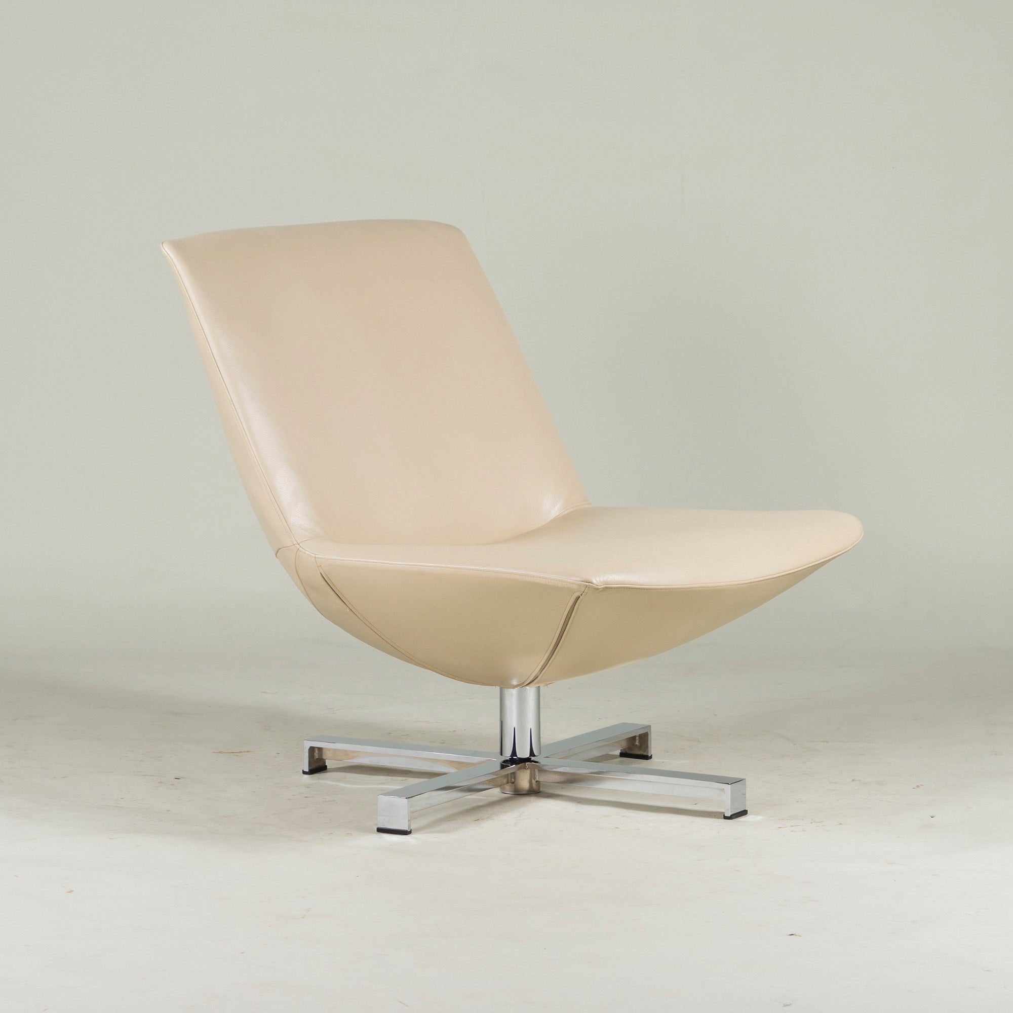arti Alti Lounge Chair Lune (2) Leather Swivel Rotating Personal Gwenael Nicolas Modern ◆Good Condition◆