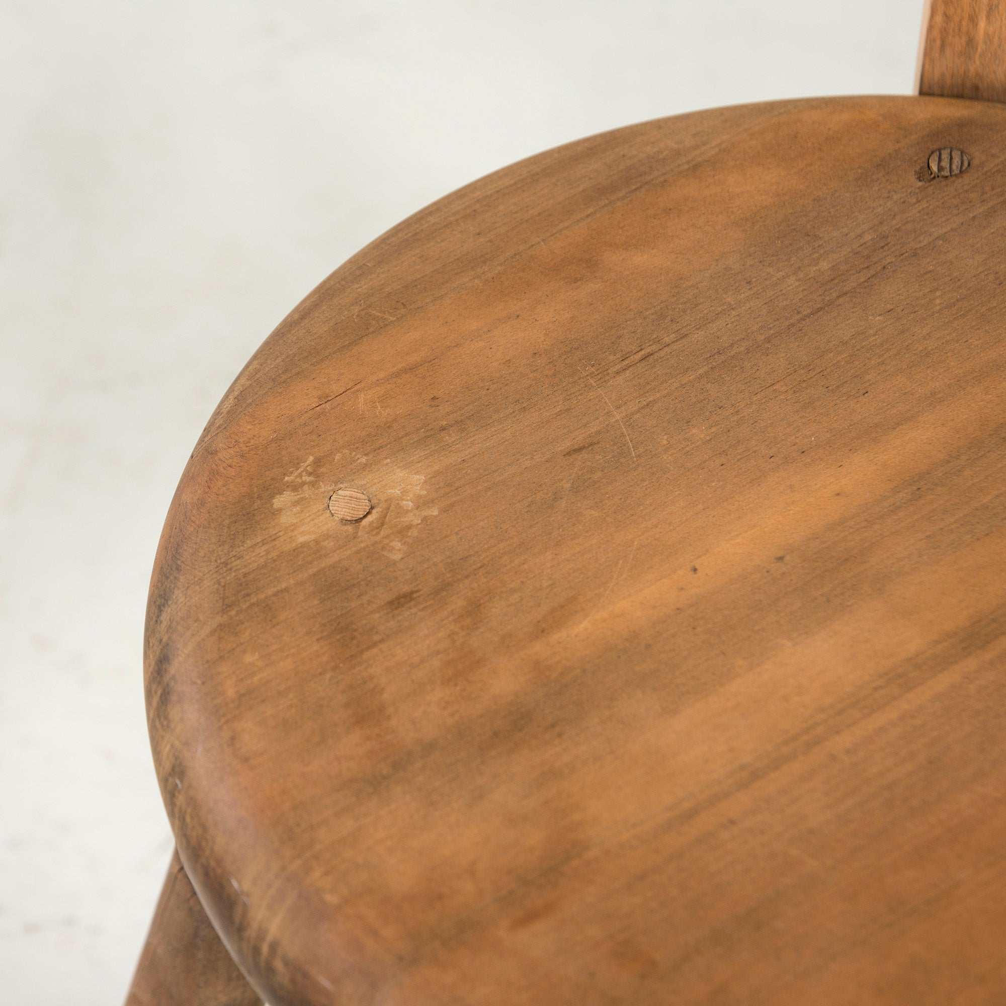 British antique kitchen chair, beech wood, solid wood, country, vintage, dining chair, round seat, bistro chair