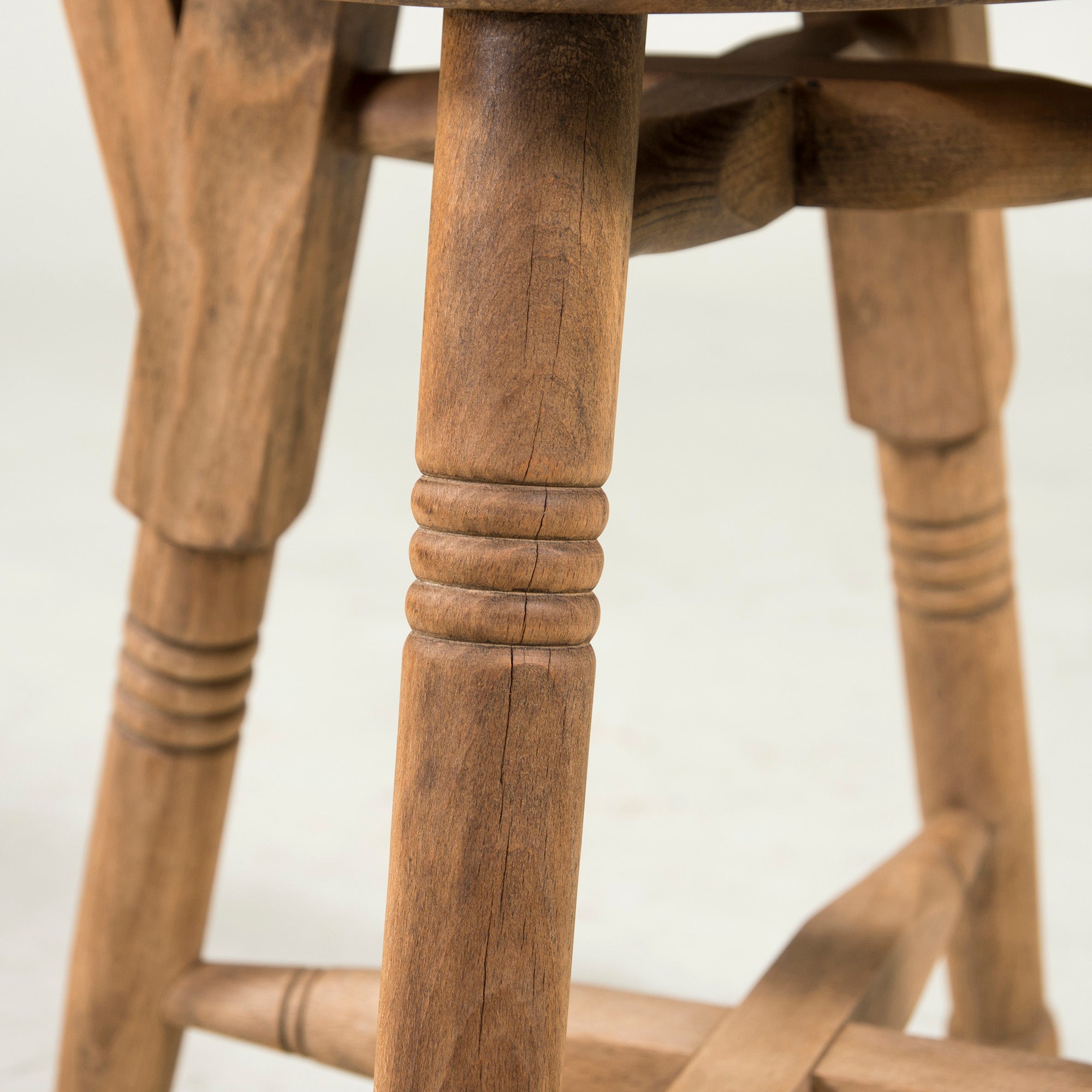 British antique kitchen chair, beech wood, solid wood, country, vintage, dining chair, round seat, bistro chair