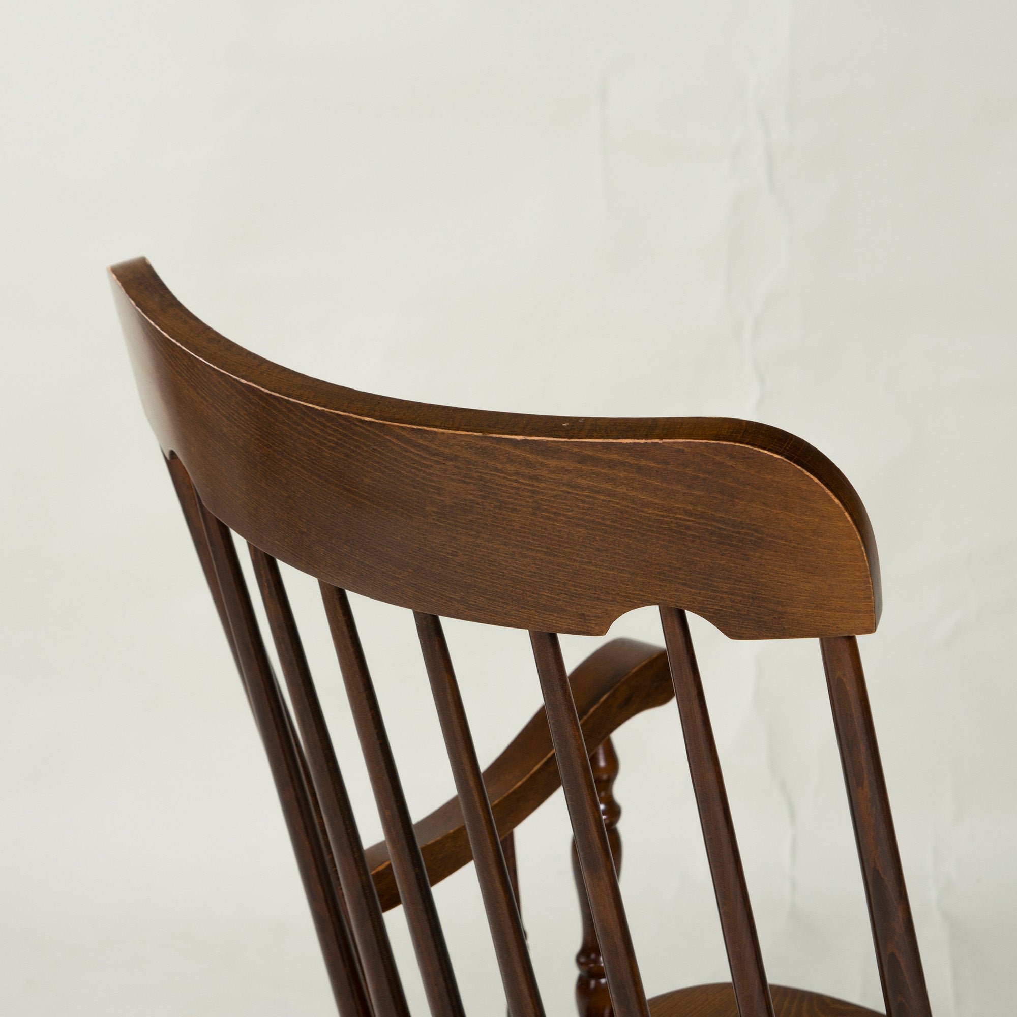 Kashiwa Mokko Oak Rocking Chair Showa Retro Antique Vintage Hida Oak Solid Wood Windsor Lounge Chair