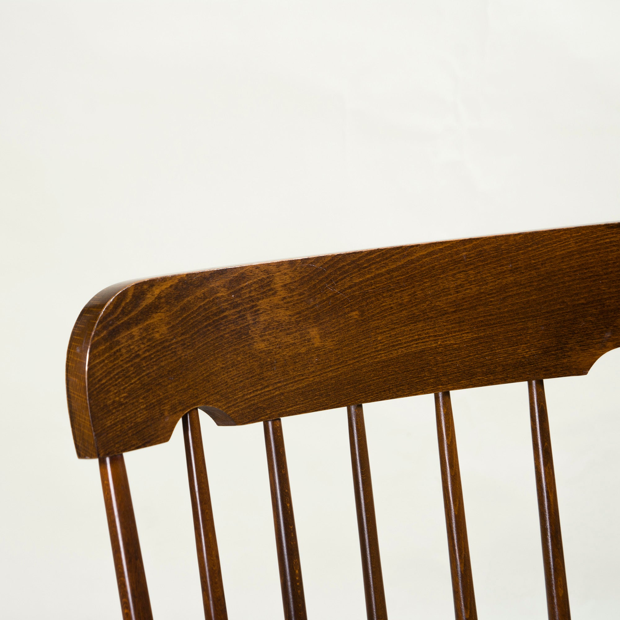 Kashiwa Mokko Oak Rocking Chair Showa Retro Antique Vintage Hida Oak Solid Wood Windsor Lounge Chair