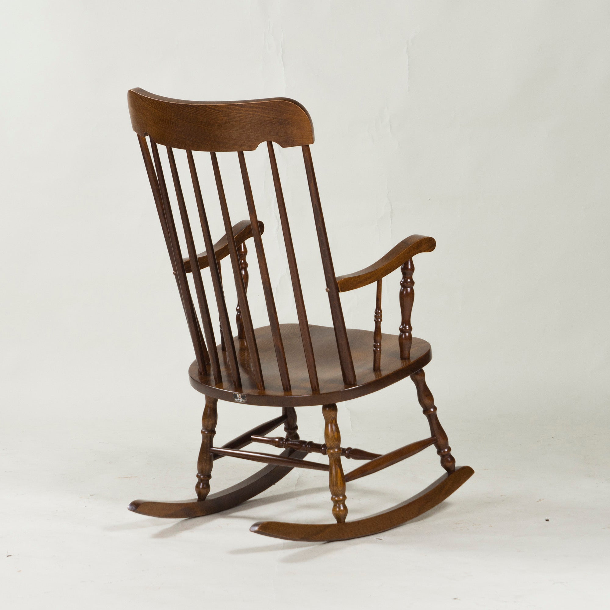 Kashiwa Mokko Oak Rocking Chair Showa Retro Antique Vintage Hida Oak Solid Wood Windsor Lounge Chair