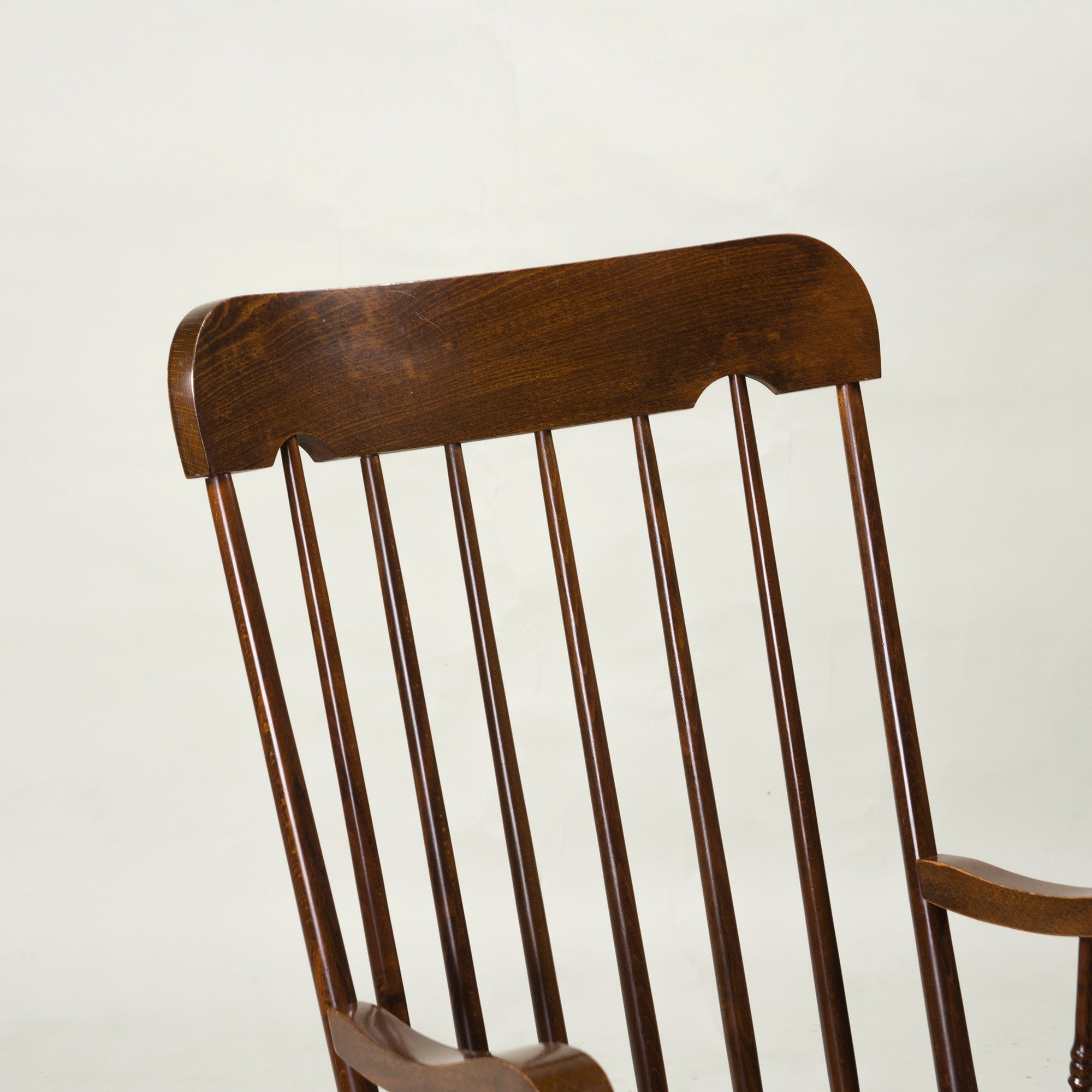 Kashiwa Mokko Oak Rocking Chair Showa Retro Antique Vintage Hida Oak Solid Wood Windsor Lounge Chair
