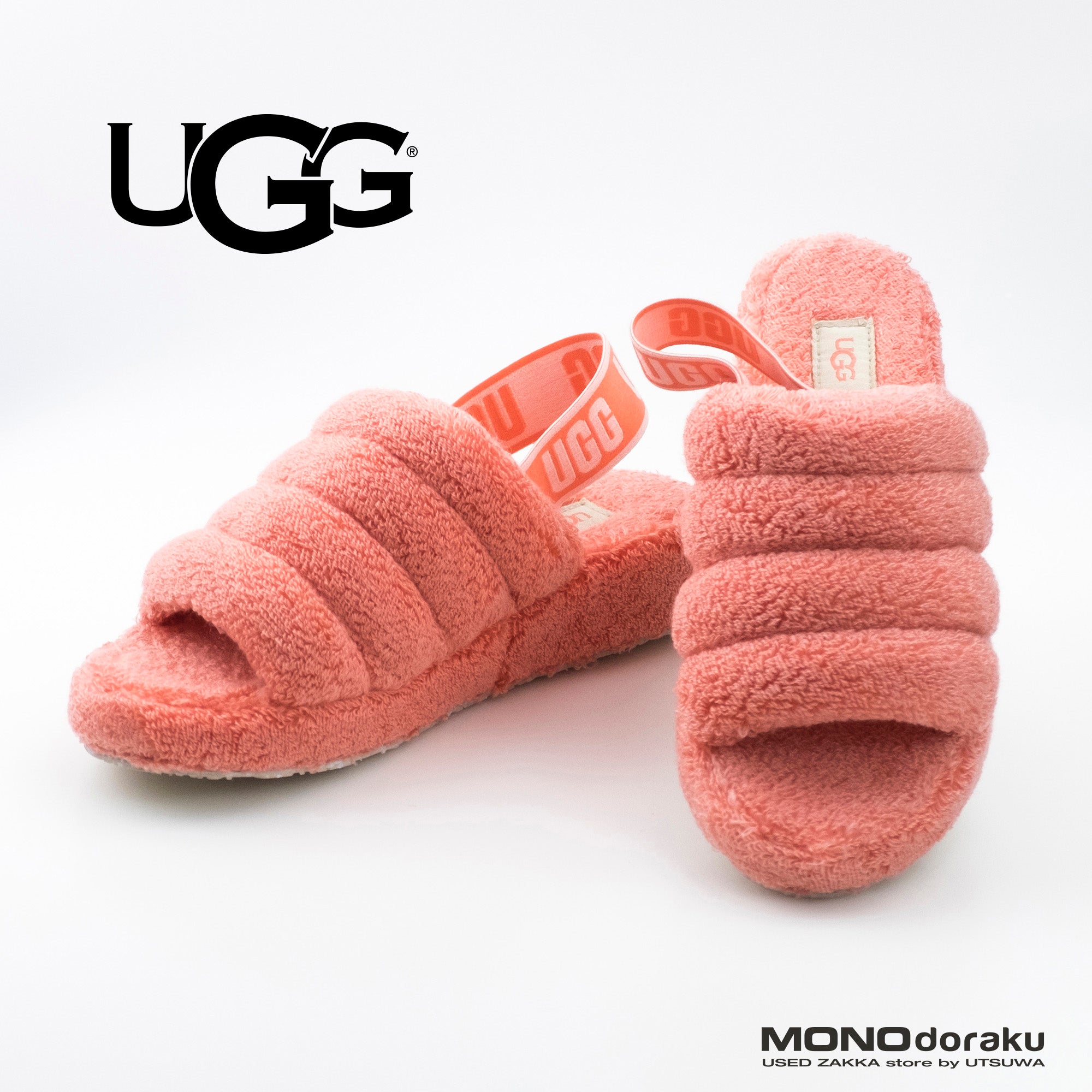UGG Women's Fluff Year Terry Sandals, 24cm, Pink