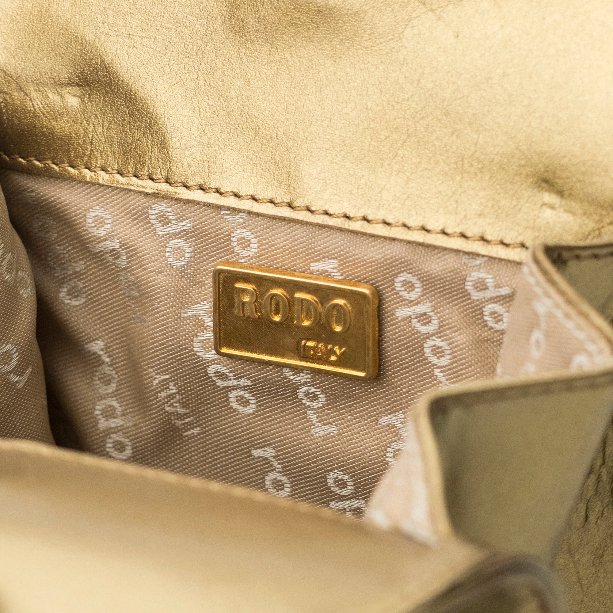 RODO shoulder bag gold Italy