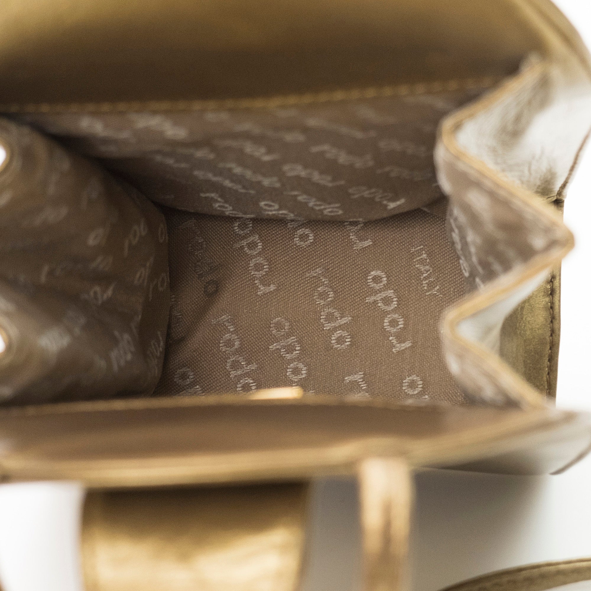 RODO shoulder bag gold Italy