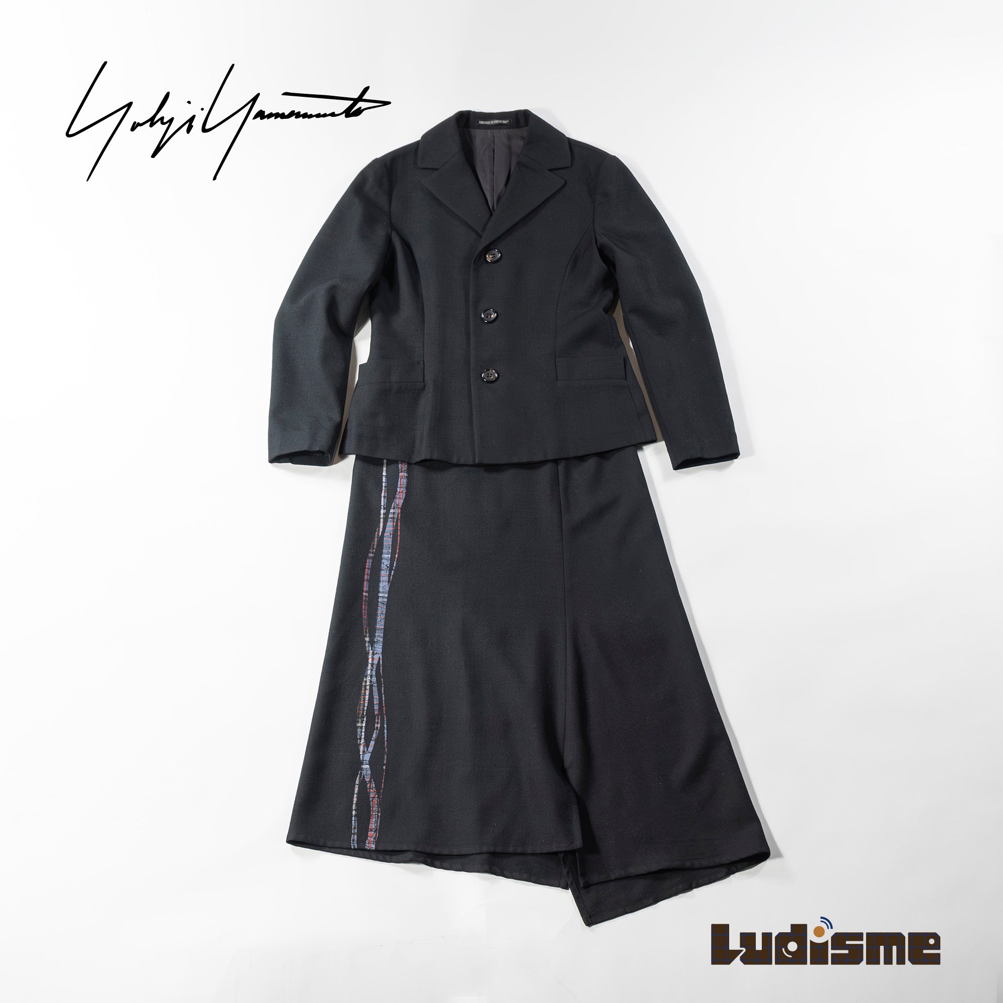 ◆Good Condition◆Yohji Yamamoto +NOIR Yohji Yamamoto Plus Noir Set Up Women's Tailored Jacket and Flared Skirt