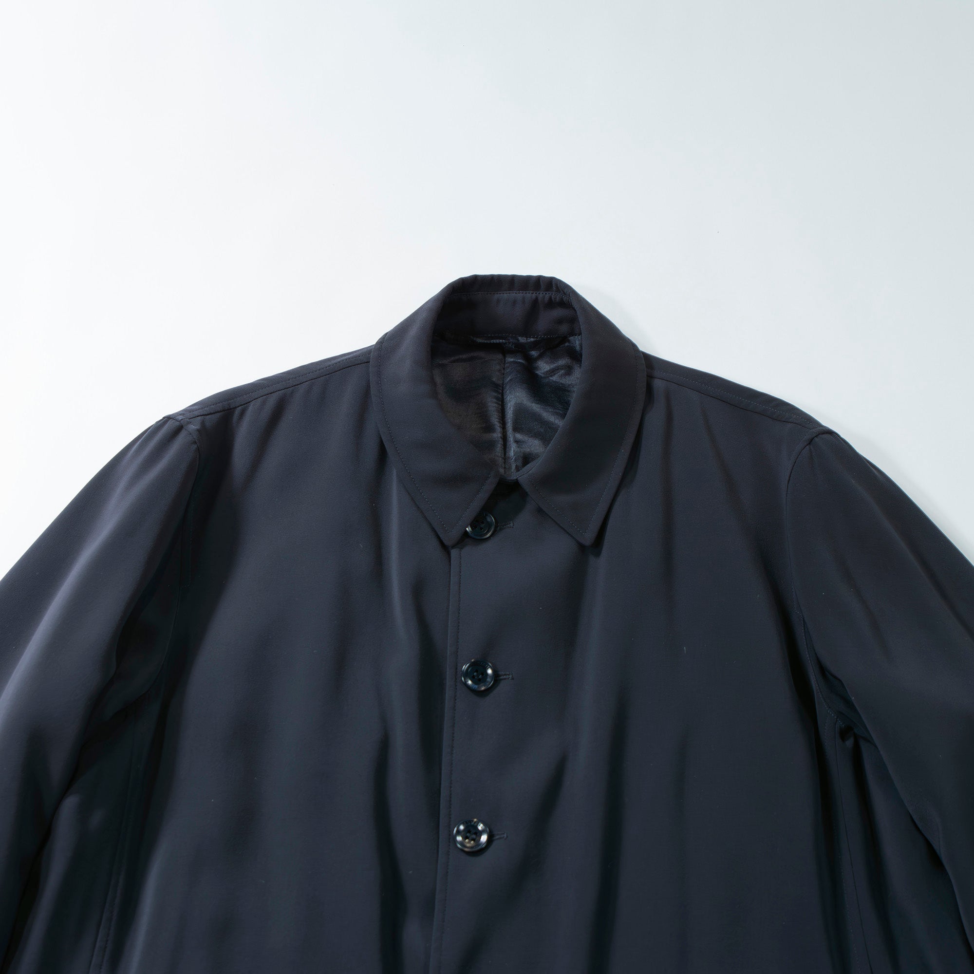 【古着】アルマーニ ARMANI COLLEZIONI バルマカーンコート イタリア製 ステンカラーコート ブラック エンポリオアルマーニ EMPORIO ARMANI ロングゴート メンズファッション メンズアウター メンズコート【中古】【USED】