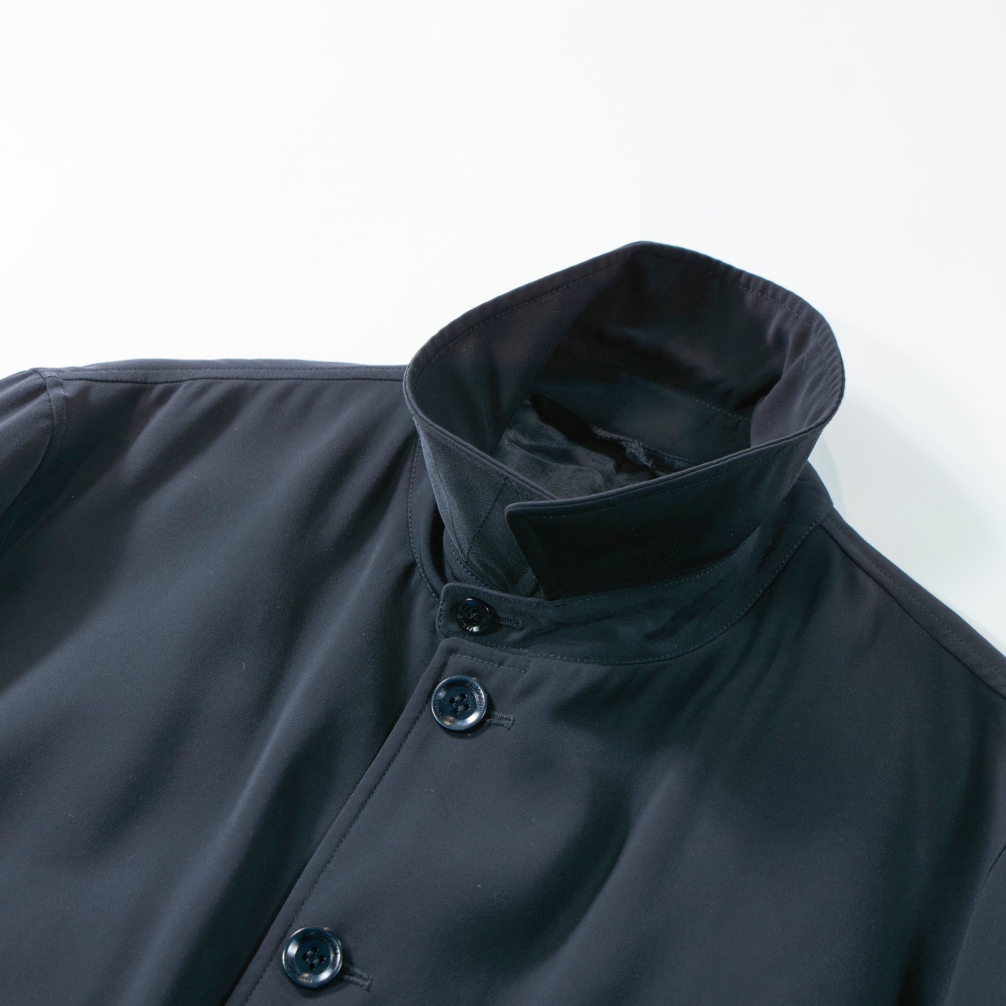 【古着】アルマーニ ARMANI COLLEZIONI バルマカーンコート イタリア製 ステンカラーコート ブラック エンポリオアルマーニ EMPORIO ARMANI ロングゴート メンズファッション メンズアウター メンズコート【中古】【USED】