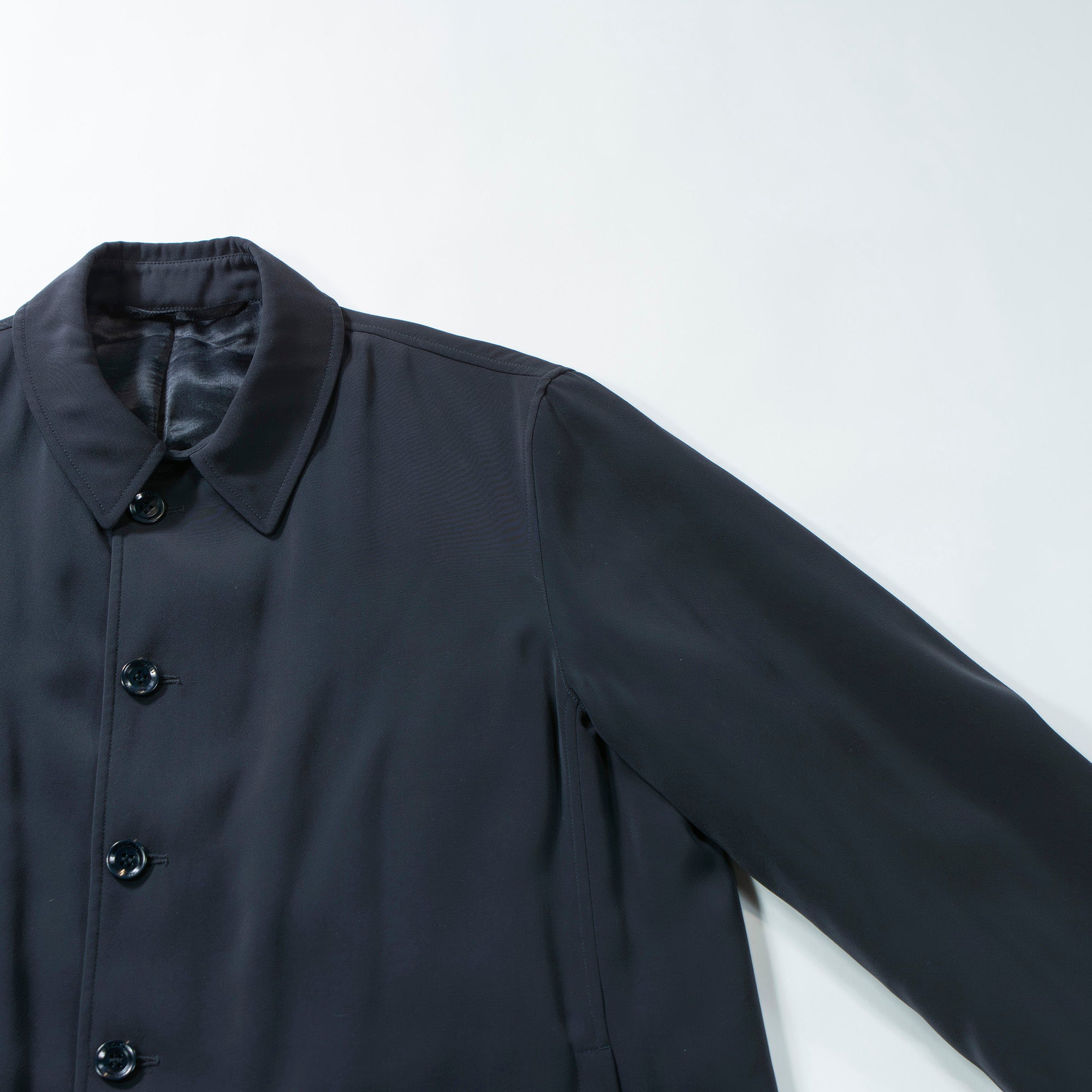 【古着】アルマーニ ARMANI COLLEZIONI バルマカーンコート イタリア製 ステンカラーコート ブラック エンポリオアルマーニ EMPORIO ARMANI ロングゴート メンズファッション メンズアウター メンズコート【中古】【USED】