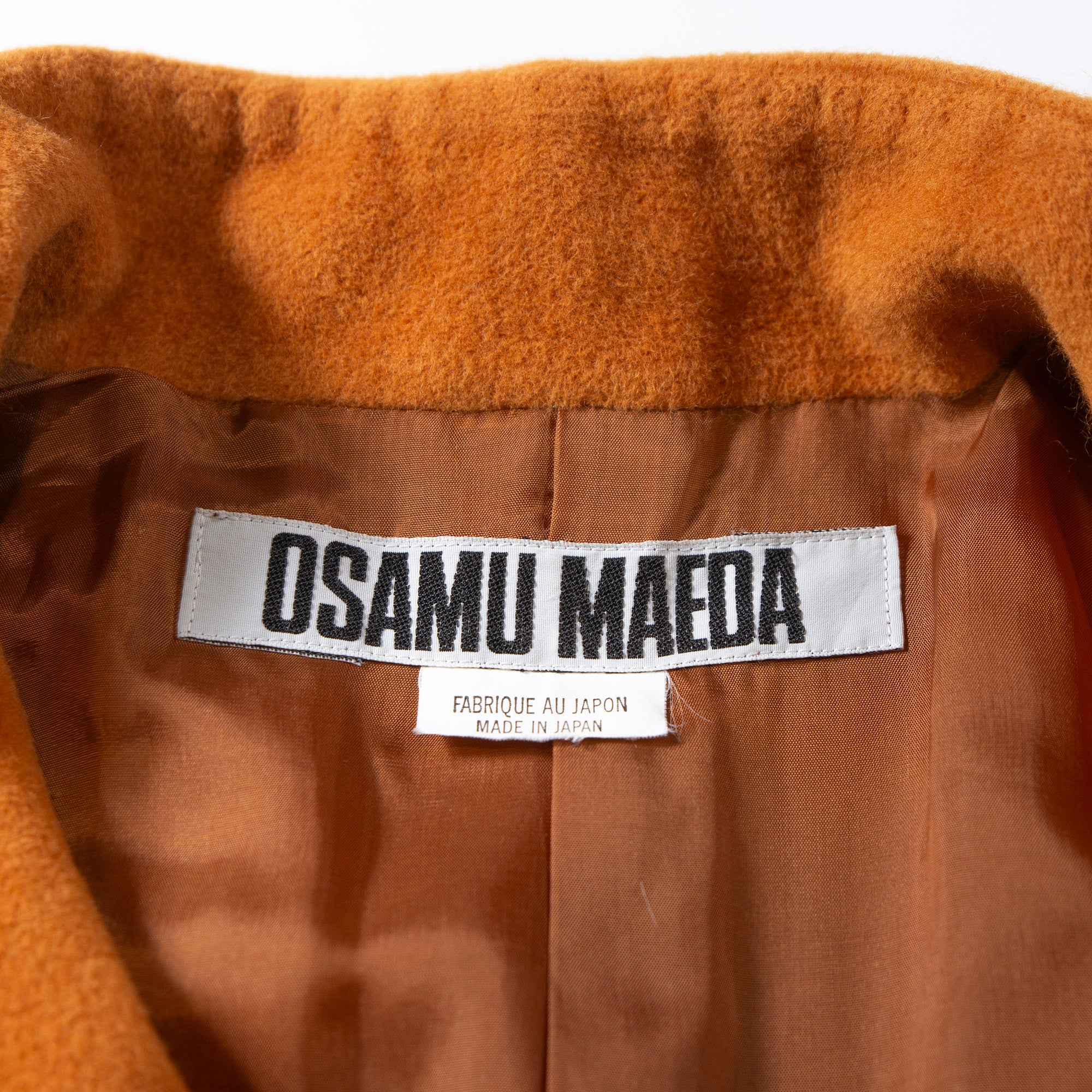 【古着】ヴィンテージ OSAMU MAEDA オサムマエダ ポンチョ オレンジ 日本製 ケープ レディースファッション レディースコート レディースアウター ユニセックス 希少【中古】【USED】