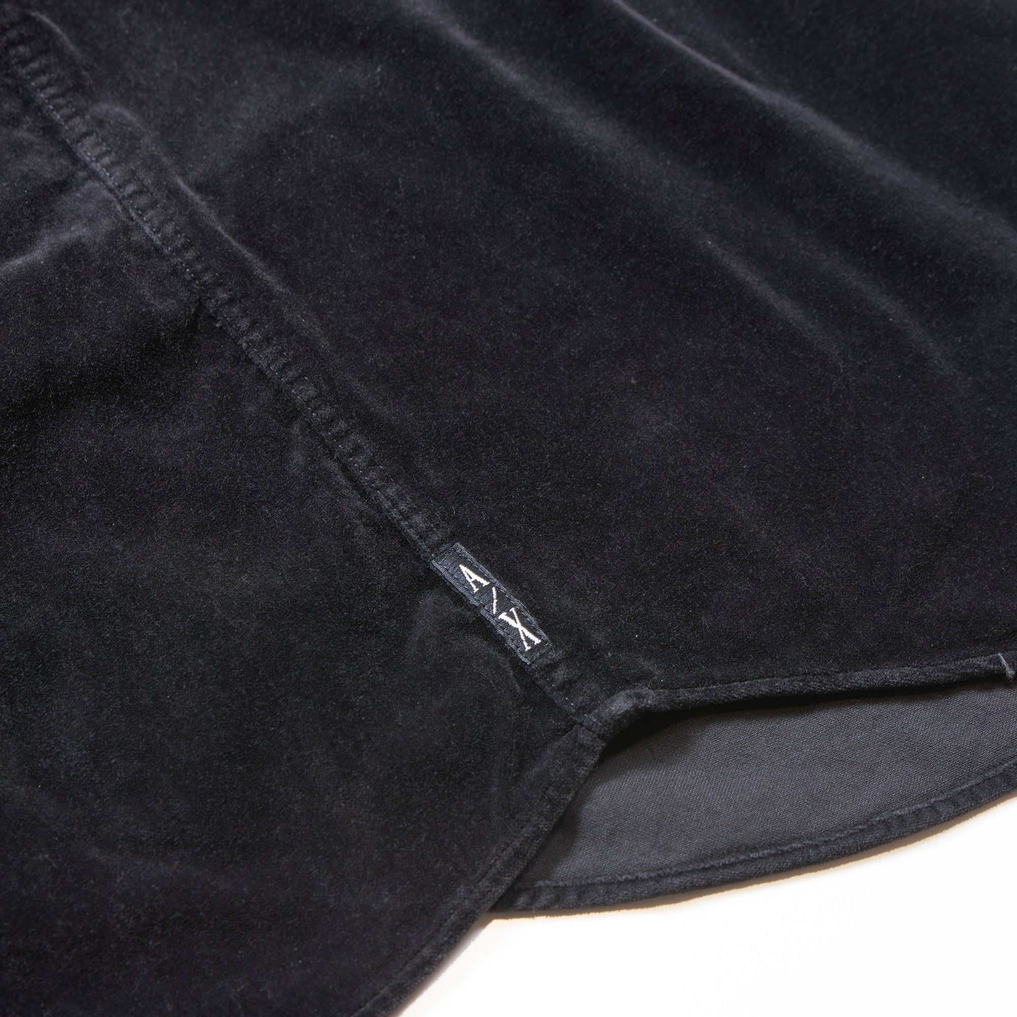 Used ARMANI EXCHANGE Velvet Shirt, Black, 100% Cotton, Men's Fashion, Men's Tops, Men's Shirt.