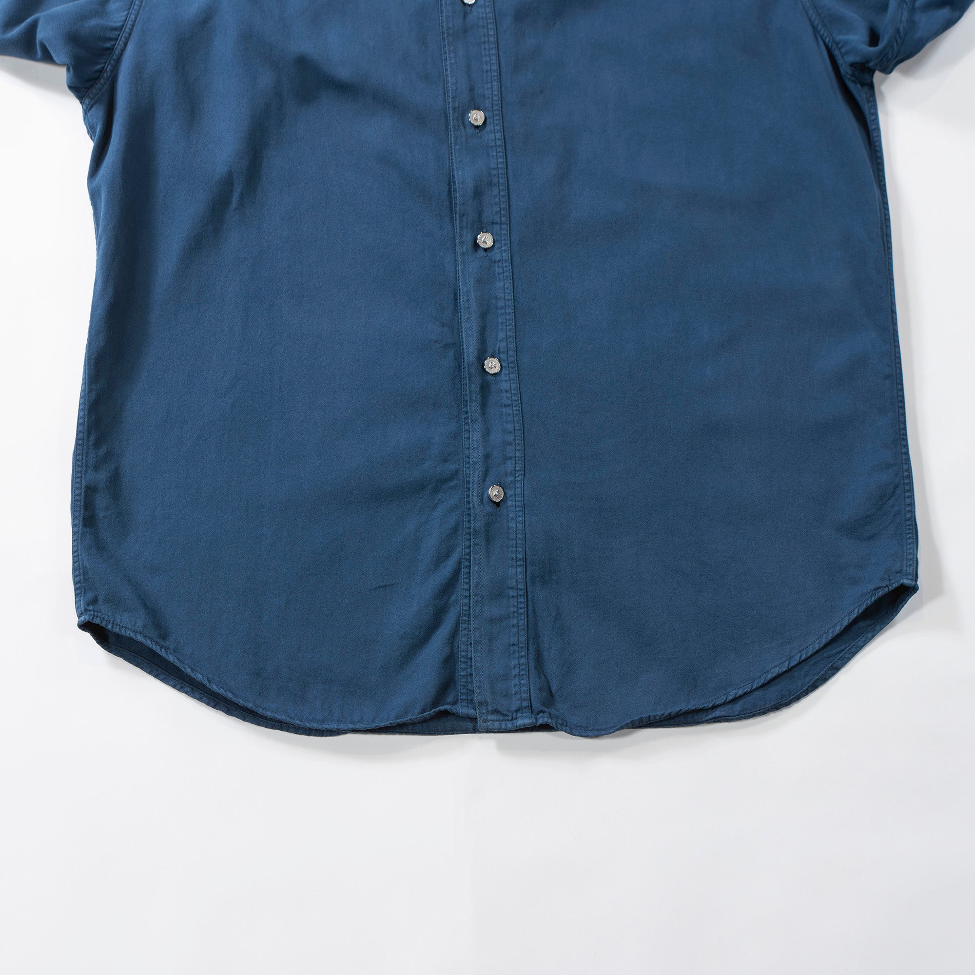 VERSACE Standard collar shirt, made in Italy, blue