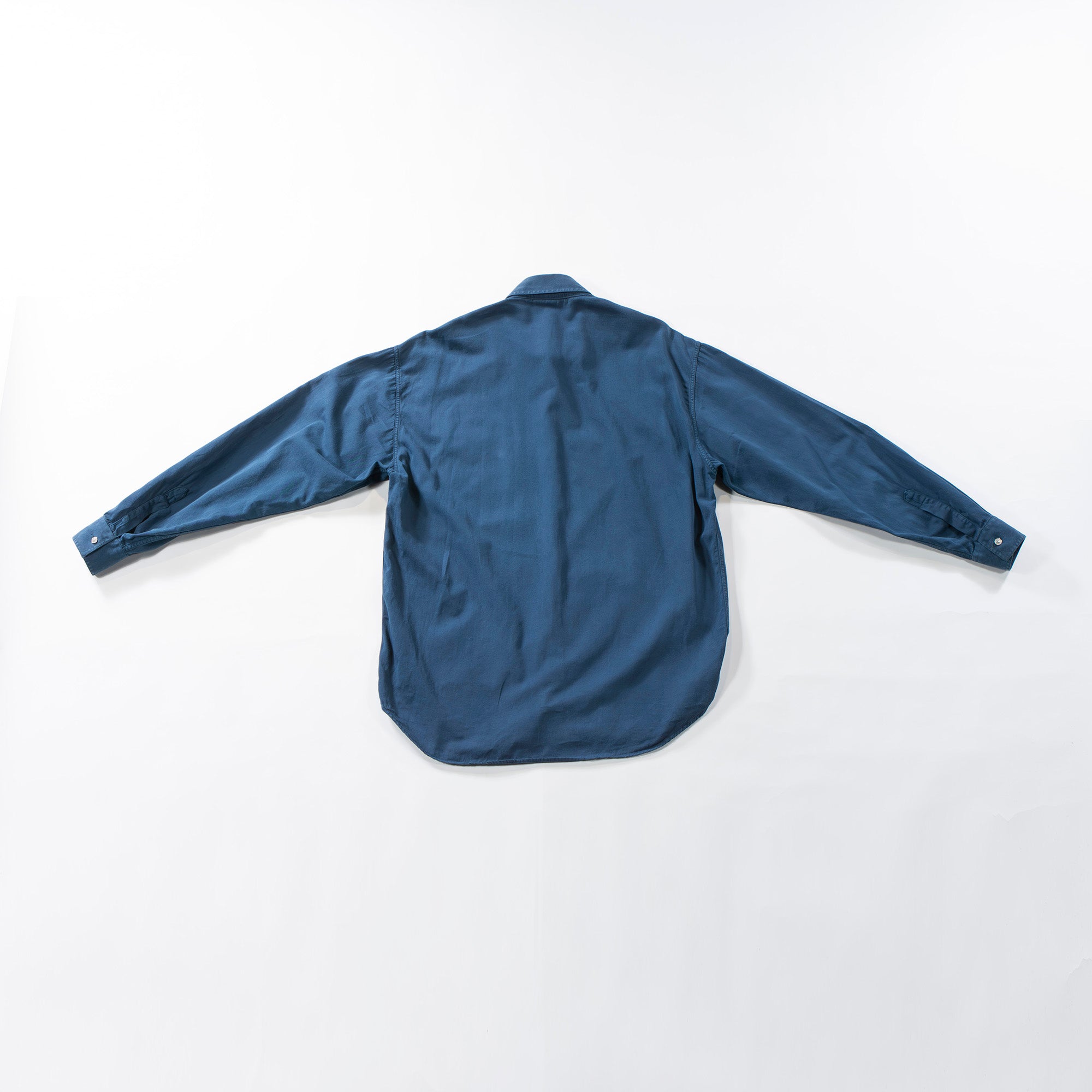 VERSACE Standard collar shirt, made in Italy, blue