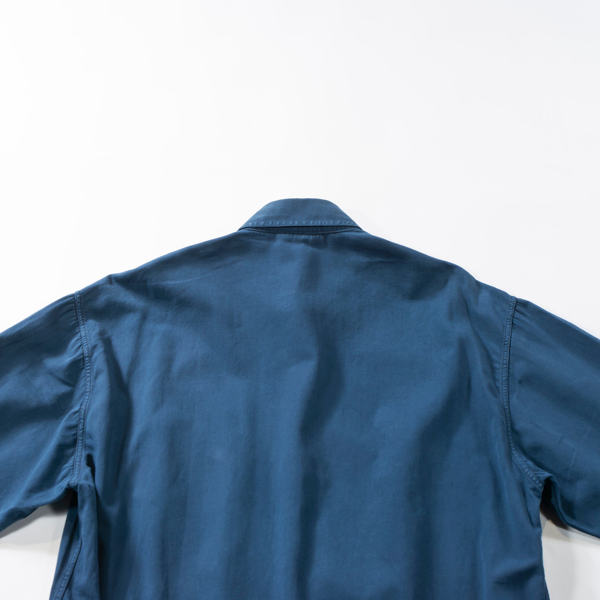 VERSACE Standard collar shirt, made in Italy, blue