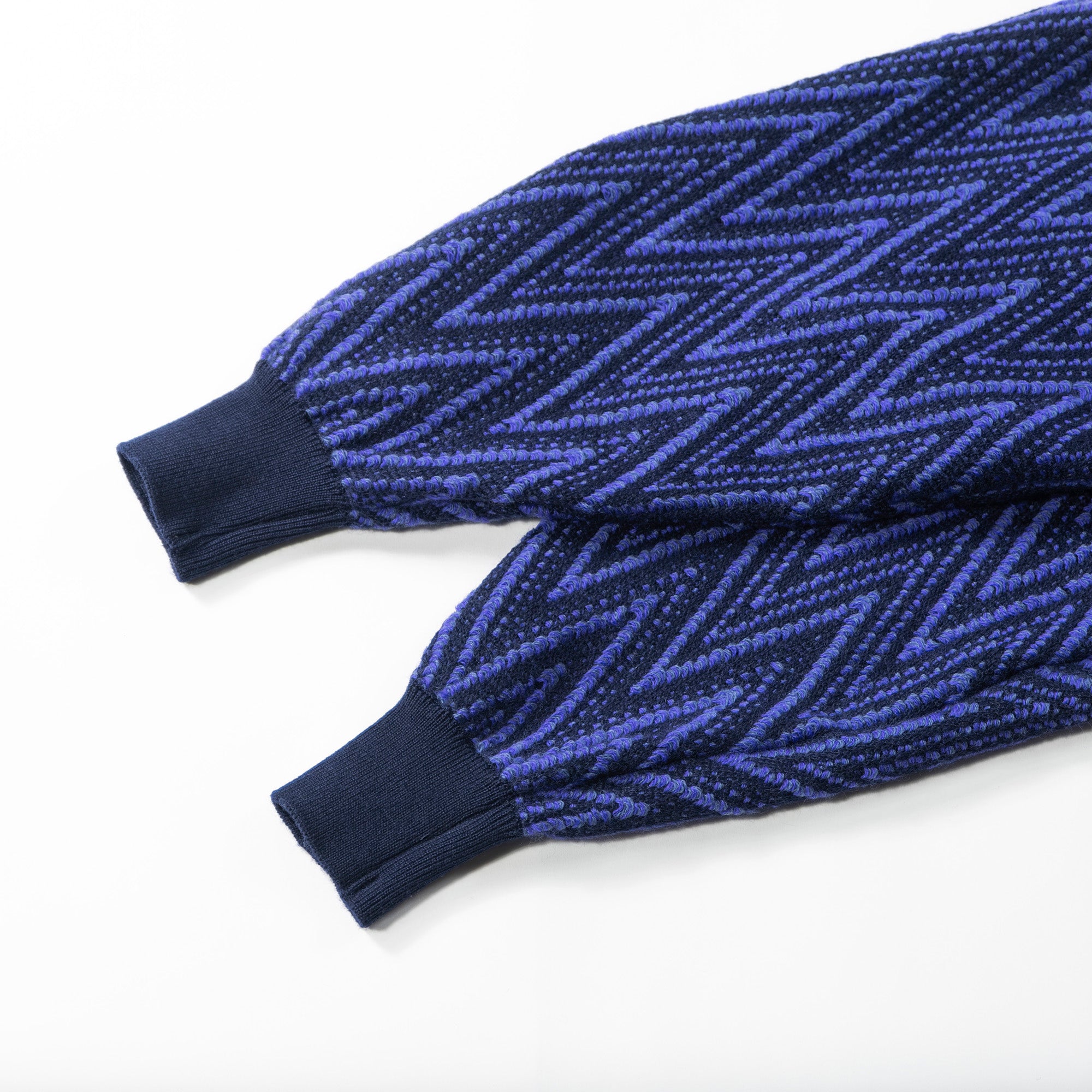 【古着】イヴサンローラン Yves Saint Laurent ニット マルチパターン ネイビー系 ウール100% セーター ◆美品◆ メンズファッション メンズトップス レディースファッション レディーストップス ユニセックス【中古】【USED】
