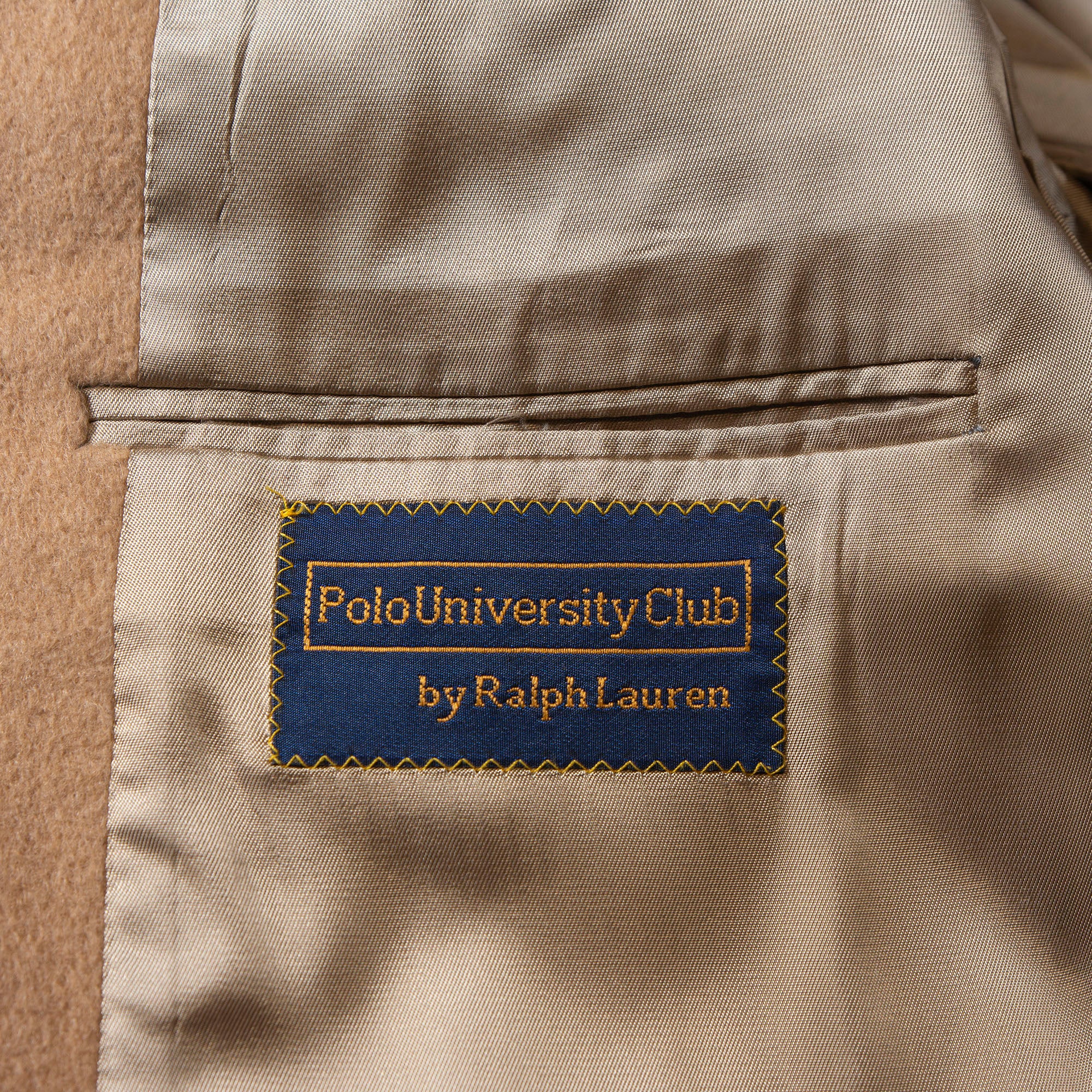 【古着】ラルフローレン 80s Polo University Club by RALPH LAUREN テーラードジャケット キャメルヘア エルボーパッチ クルミボタン USA製 メンズファッション メンズアウター メンズジャケット【中古】【USED】