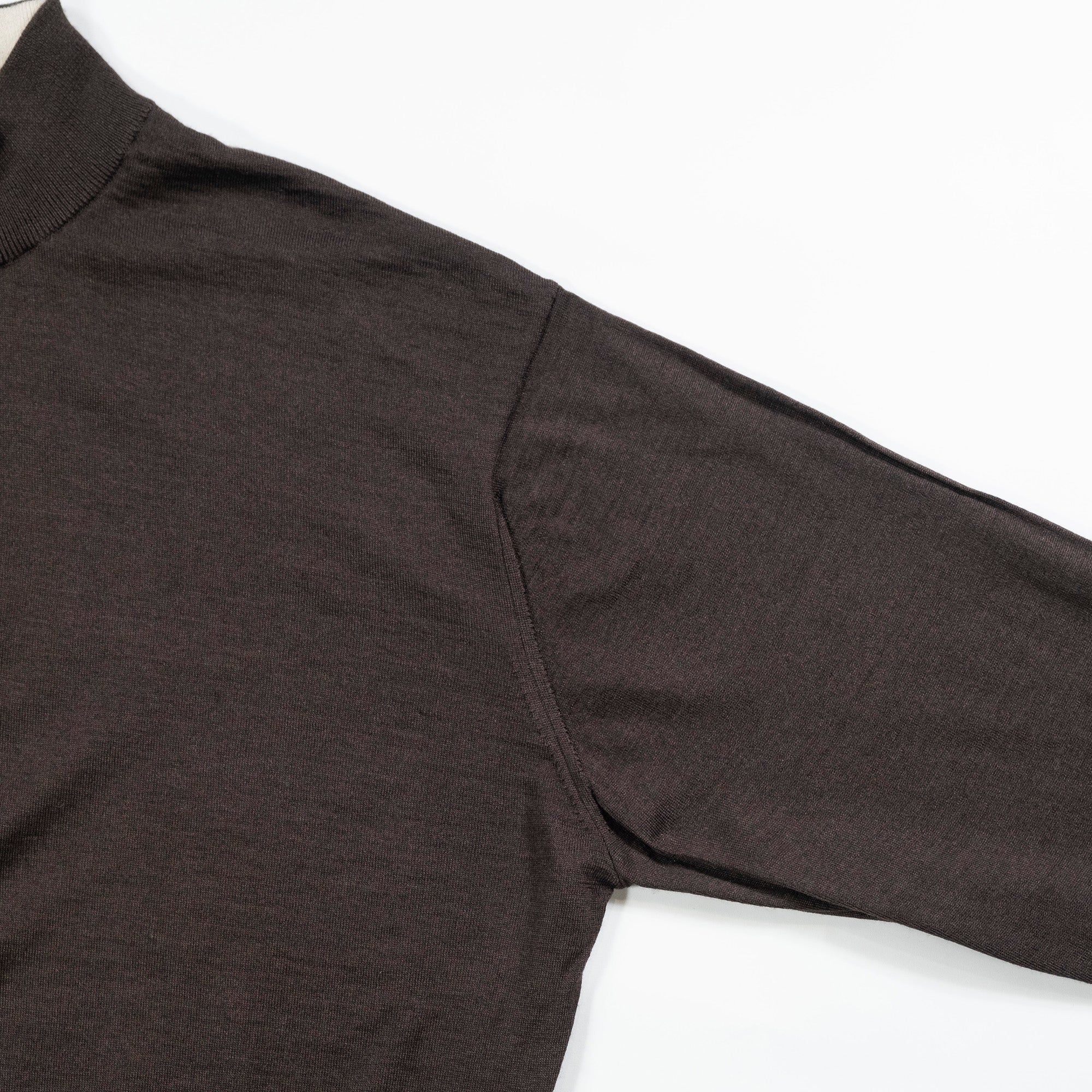 Used Aquascutum Zip Polo Shirt, Silk Blend Knit Sweater, Made in Japan, Men's Fashion, Men's Tops, Men's Polo, Long Sleeve T-Shirt.