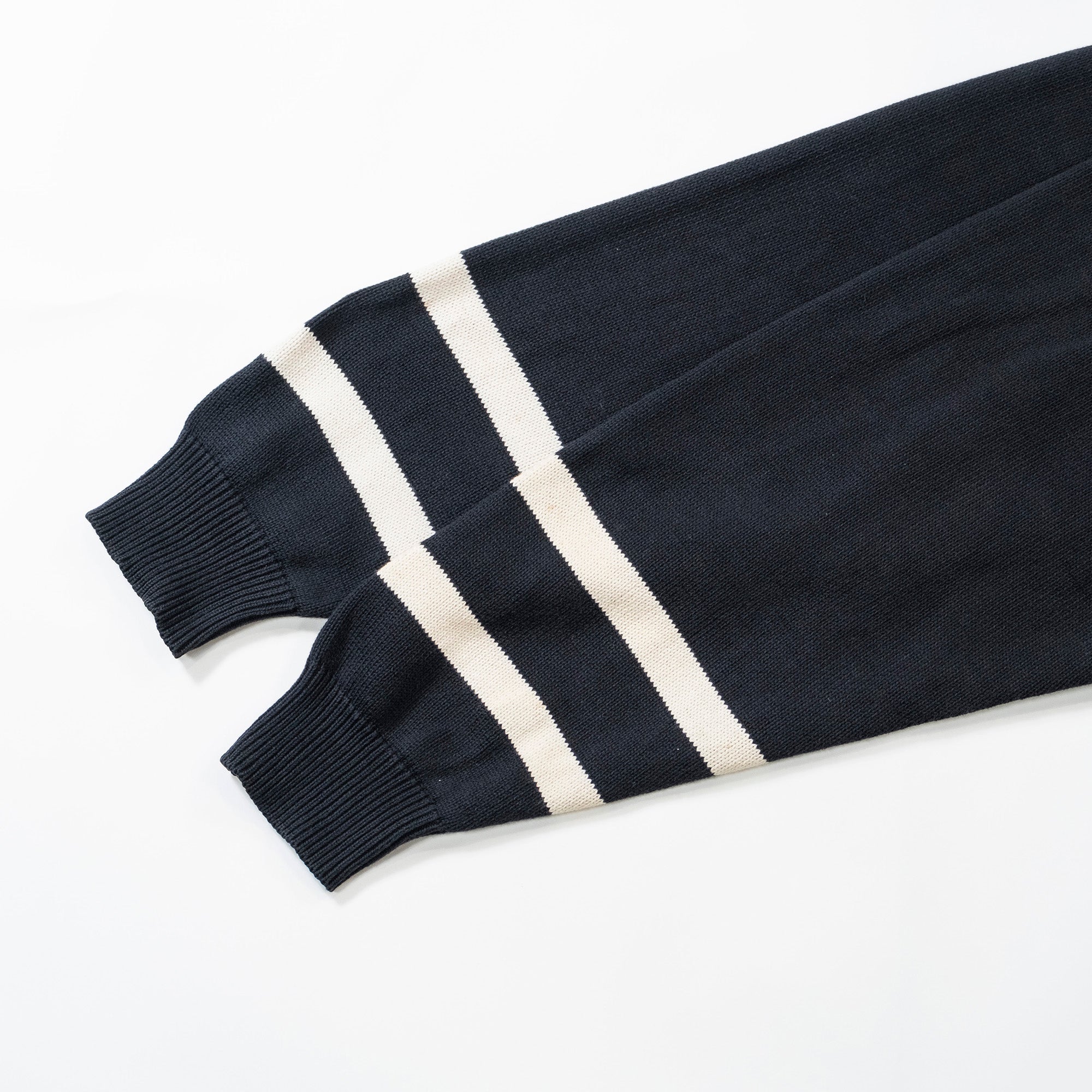 dunhill design knit black x white 100% cotton made in Italy sweater top