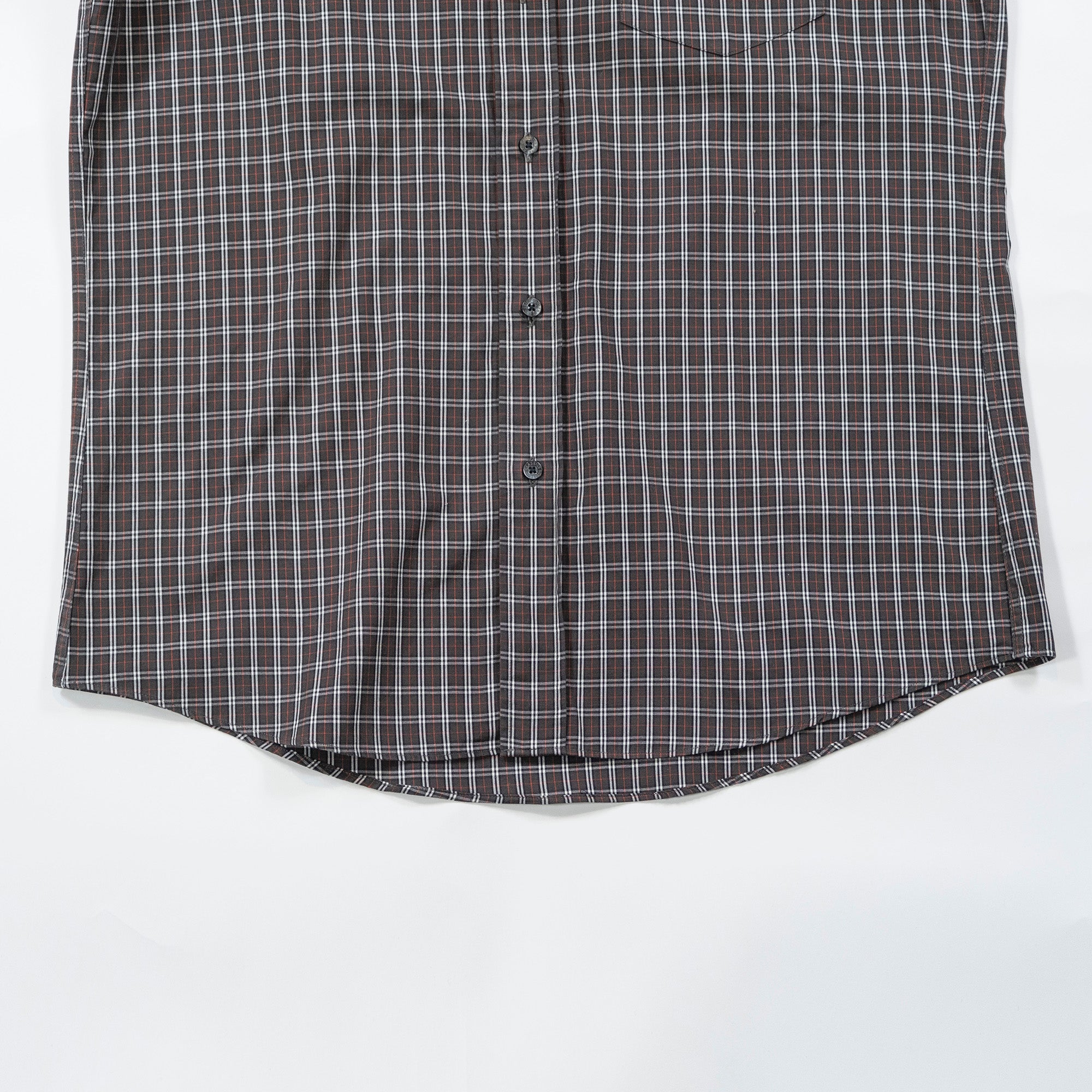 BURBERRY Burberry Check Shirt 100% Cotton Black Burberry's of London Standard Color Tops