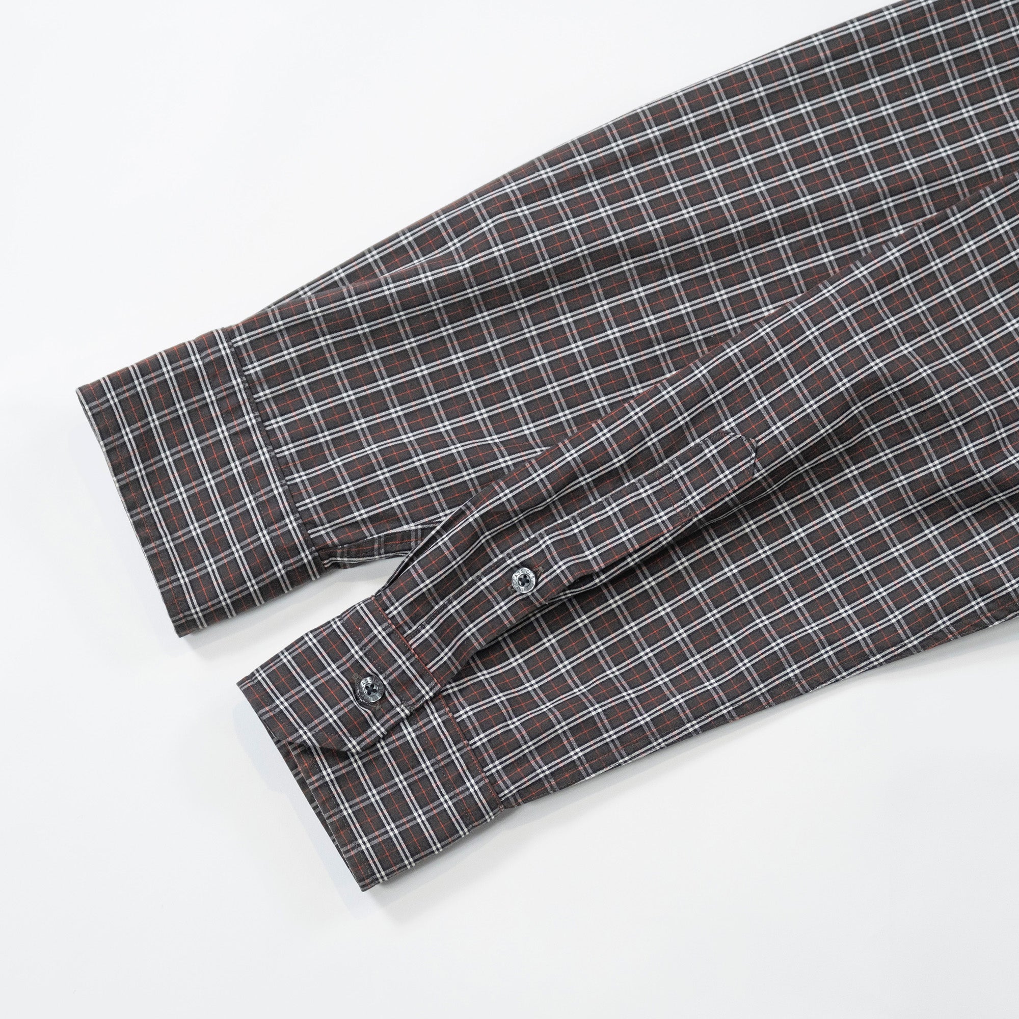 BURBERRY Burberry Check Shirt 100% Cotton Black Burberry's of London Standard Color Tops
