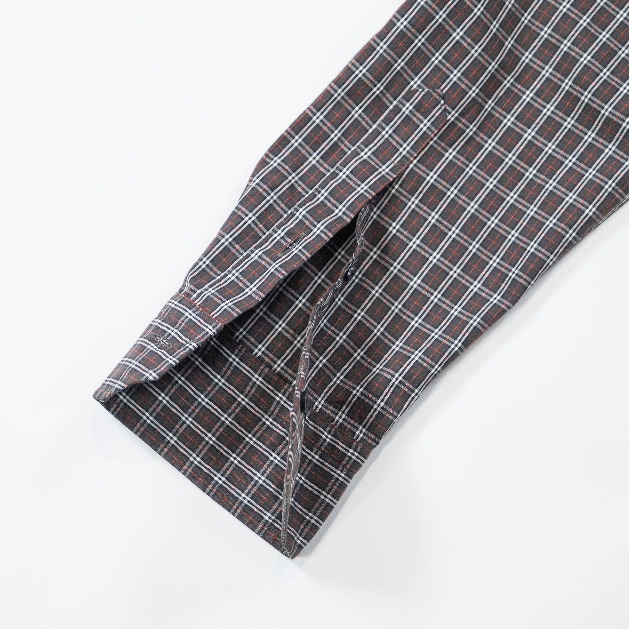 BURBERRY Burberry Check Shirt 100% Cotton Black Burberry's of London Standard Color Tops