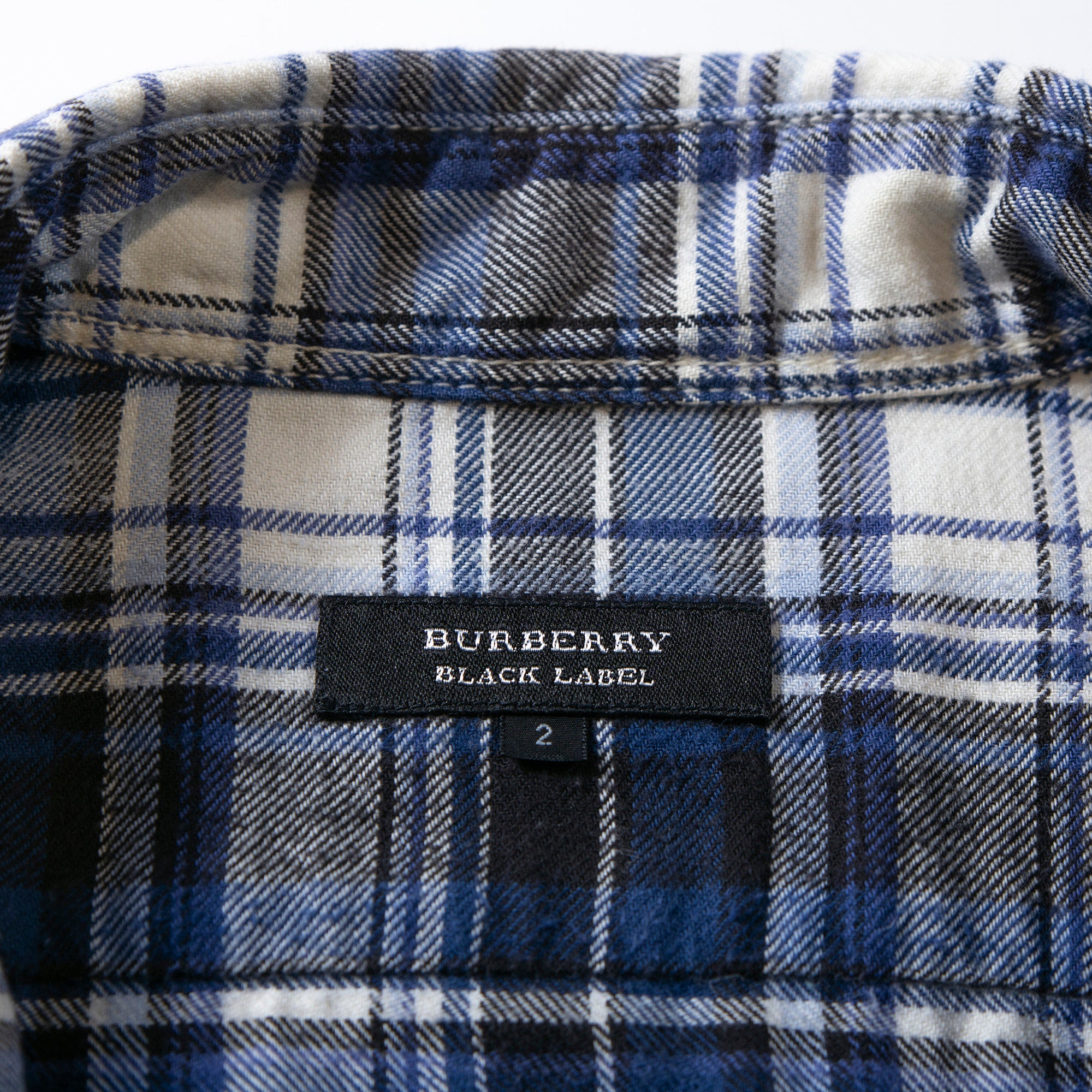 BURBERRY バーバリー フランネルシャツ コットン100% BURBERRY BLACK LABEL チェックシャツ スタンダードカラー トップス