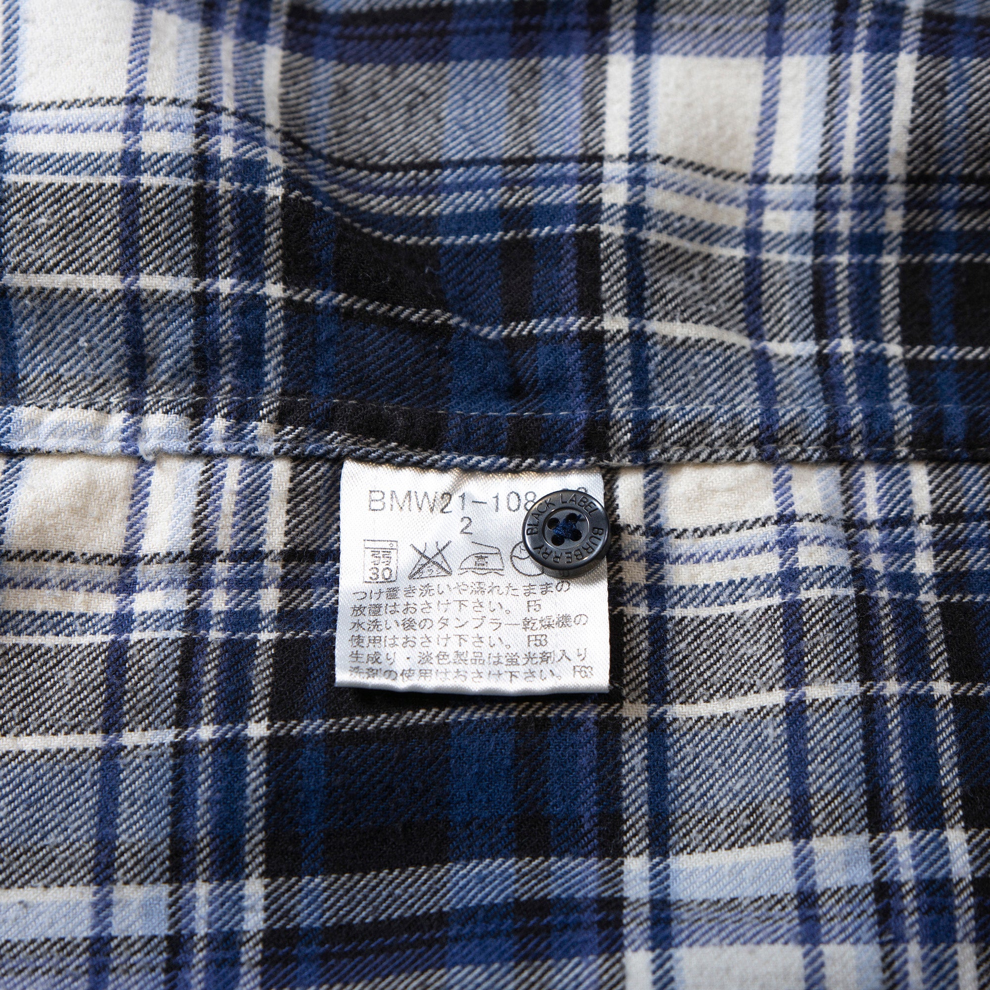 BURBERRY バーバリー フランネルシャツ コットン100% BURBERRY BLACK LABEL チェックシャツ スタンダードカラー トップス