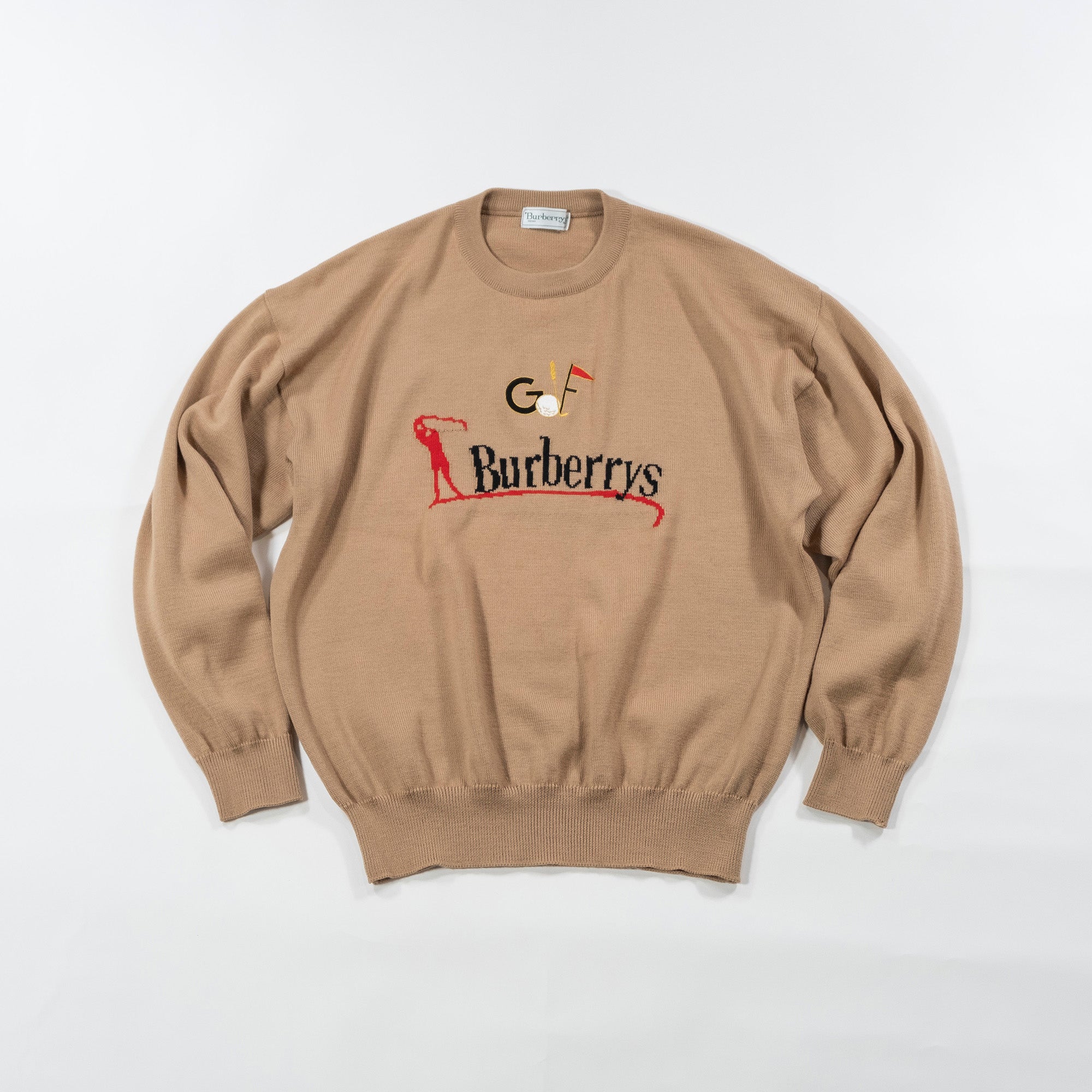 BURBERRY バーバリー ニット ベージュ ウール100% Burberry's バーバリーズ バーバリーゴルフ トップス