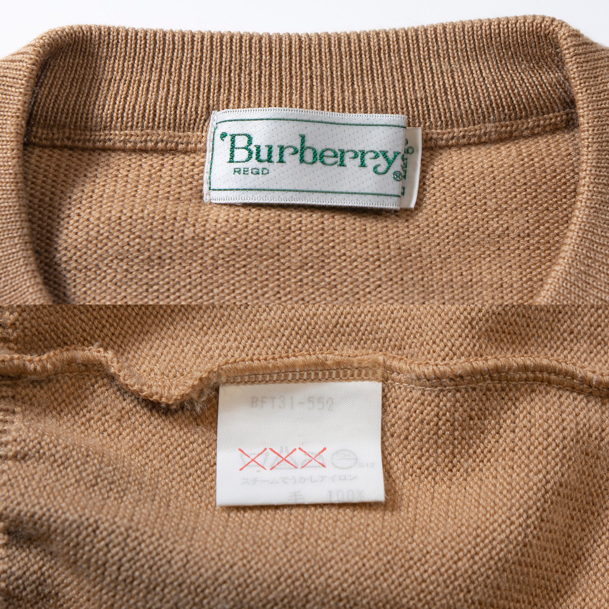 BURBERRY バーバリー ニット ベージュ ウール100% Burberry's バーバリーズ バーバリーゴルフ トップス