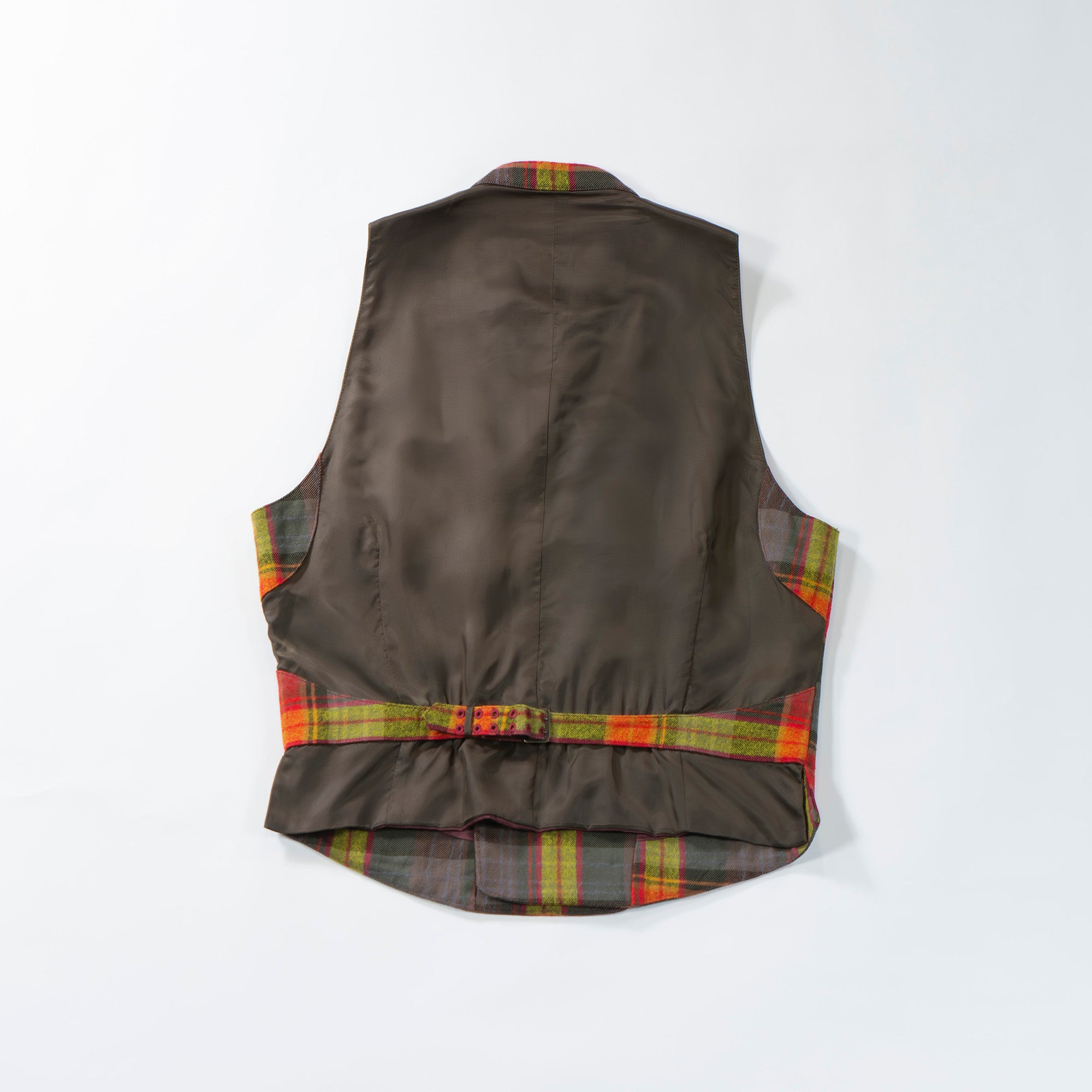 【古着】ポールスミス Paul Smith コットンウール チェック柄ベスト ジレ 赤黄 ダブルブレスト メンズファッション メンズベスト ユニセックス レディースファッション【中古】【USED】