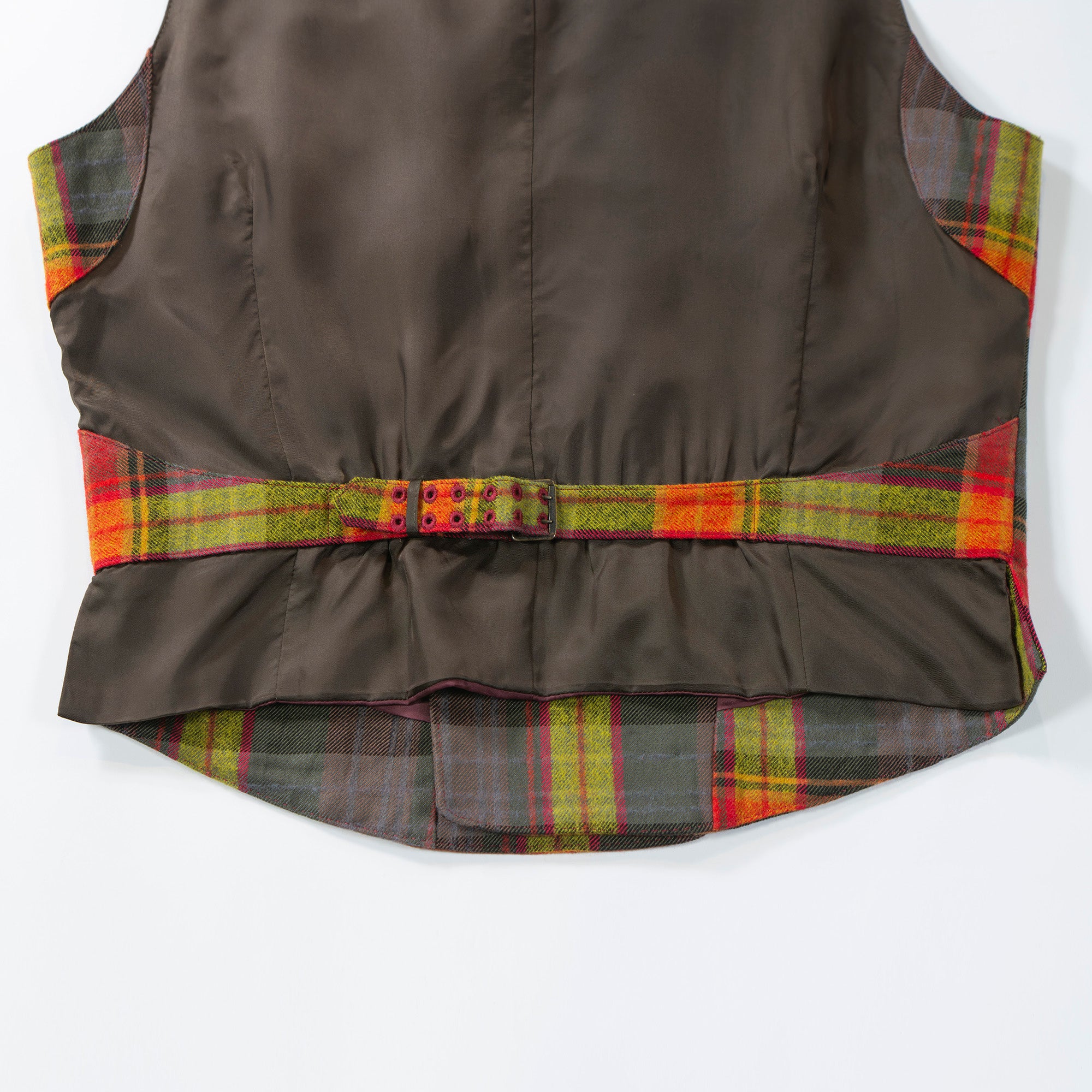 【古着】ポールスミス Paul Smith コットンウール チェック柄ベスト ジレ 赤黄 ダブルブレスト メンズファッション メンズベスト ユニセックス レディースファッション【中古】【USED】