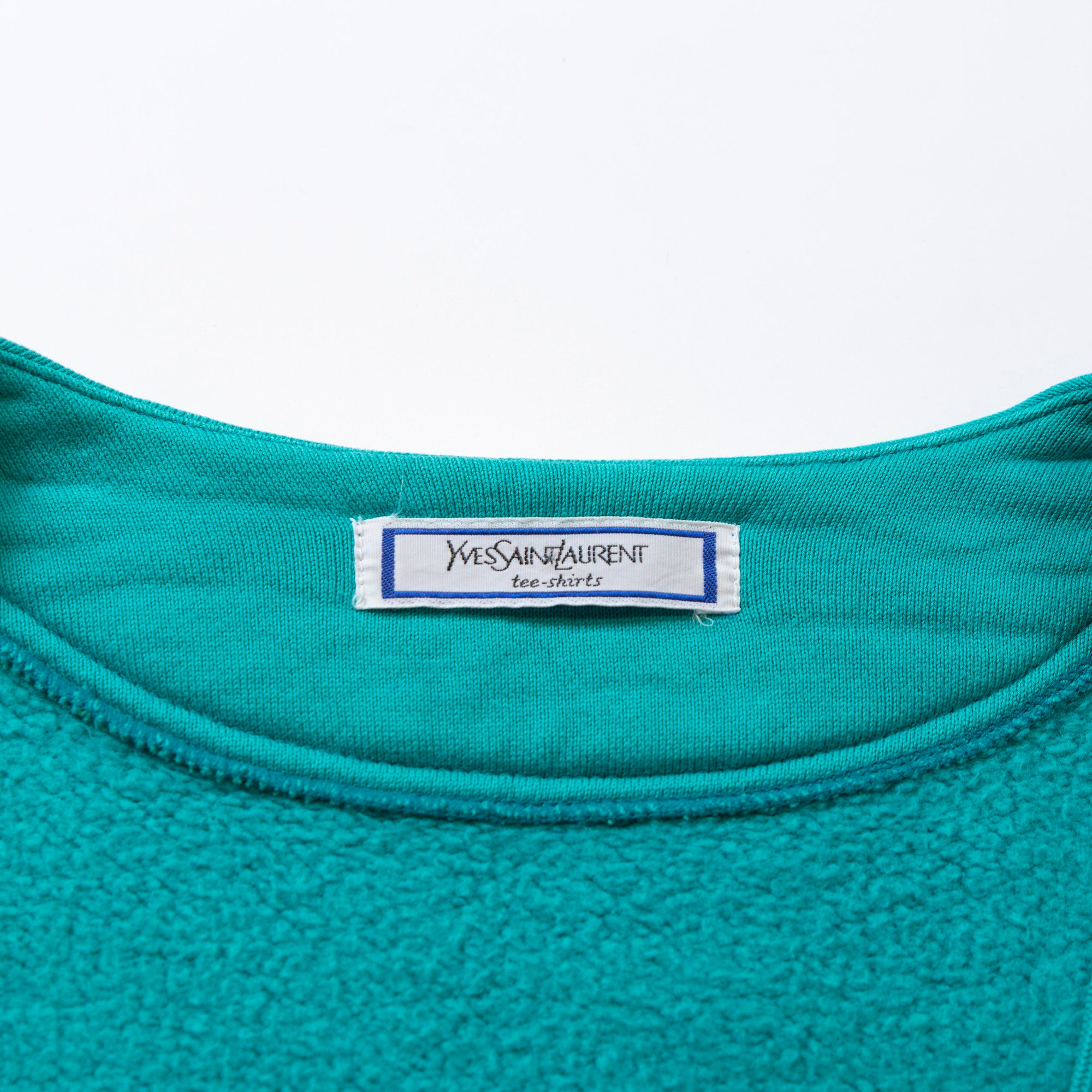 Yves Saint Laurent Zip-up Sweat Cardigan Turquoise Blue Top