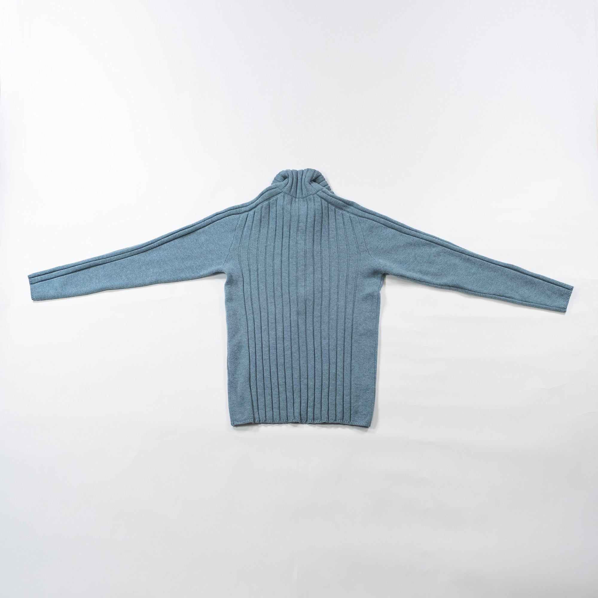【古着】カルバンクライン Calvin Klein ハーフジップニット ライトブルー ウール100% タートルネック セーター ドライバーズニット メンズファッション メンズトップス メンズニット ユニセックス レディースファッション【中古】【USED】