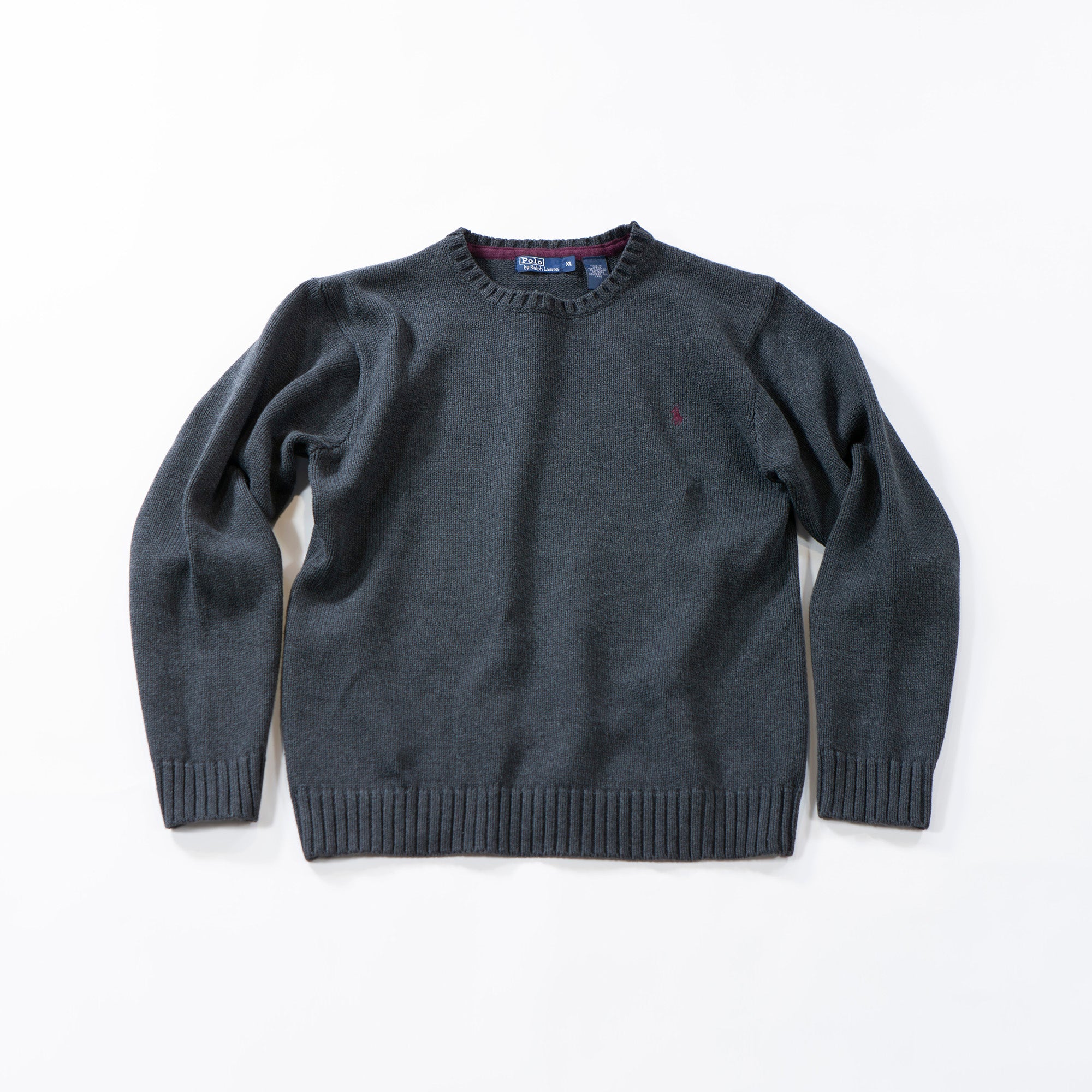ラルフローレン Polo Ralph Lauren ニット コットン100% グレー セーター トップス ポニーロゴ
