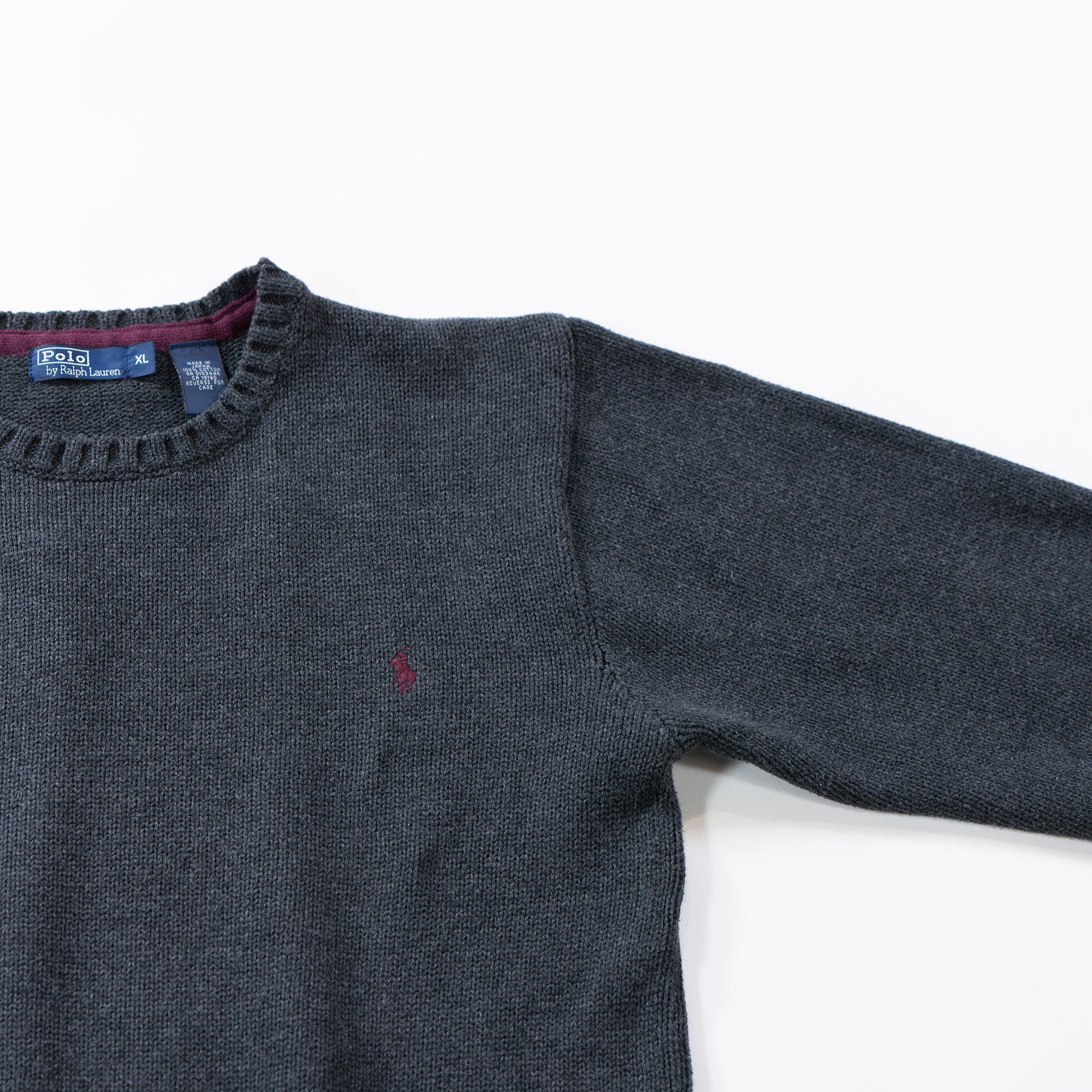 ラルフローレン Polo Ralph Lauren ニット コットン100% グレー セーター トップス ポニーロゴ