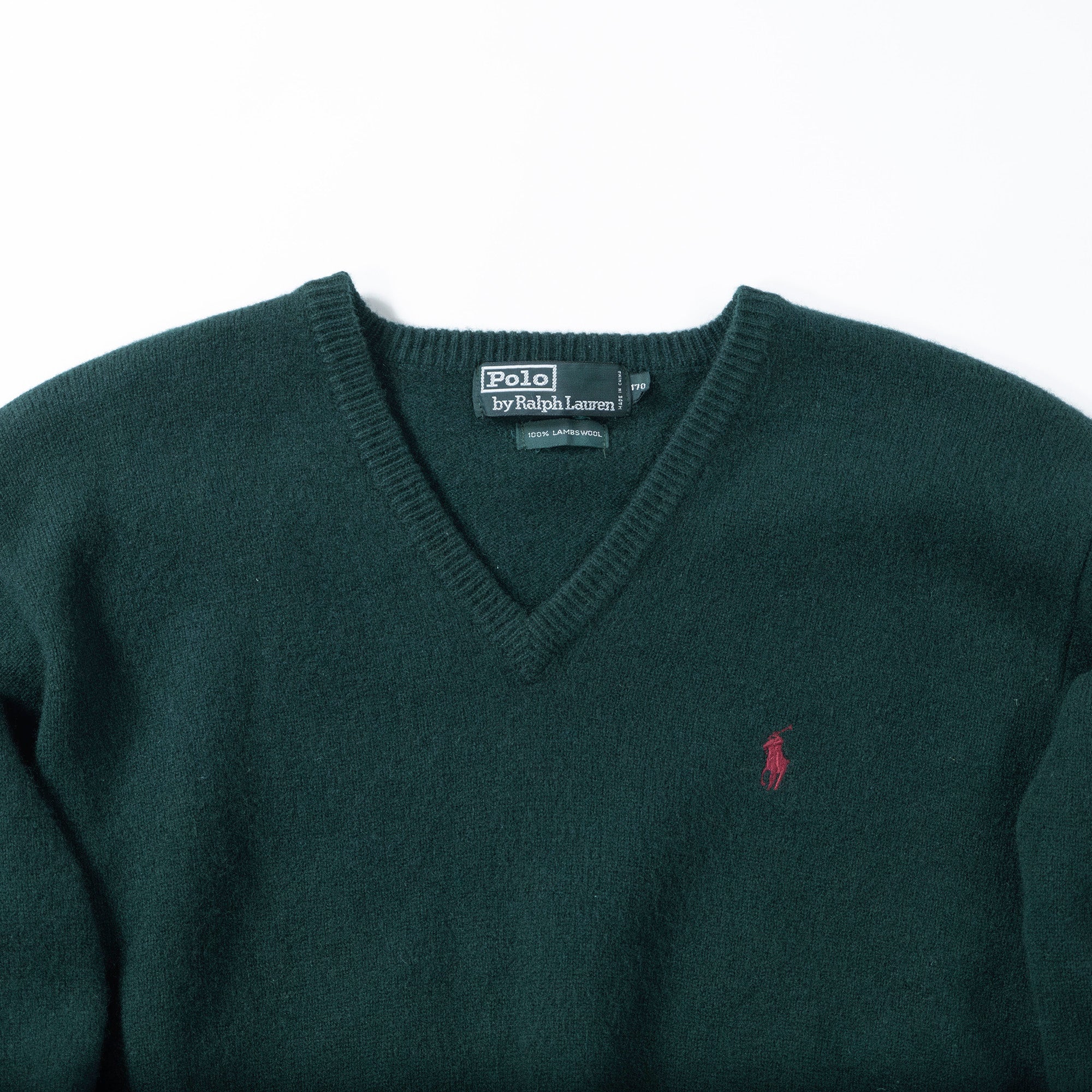 ラルフローレン Polo Ralph Lauren ラムウールニット グリーン セーター トップス ポニーロゴ