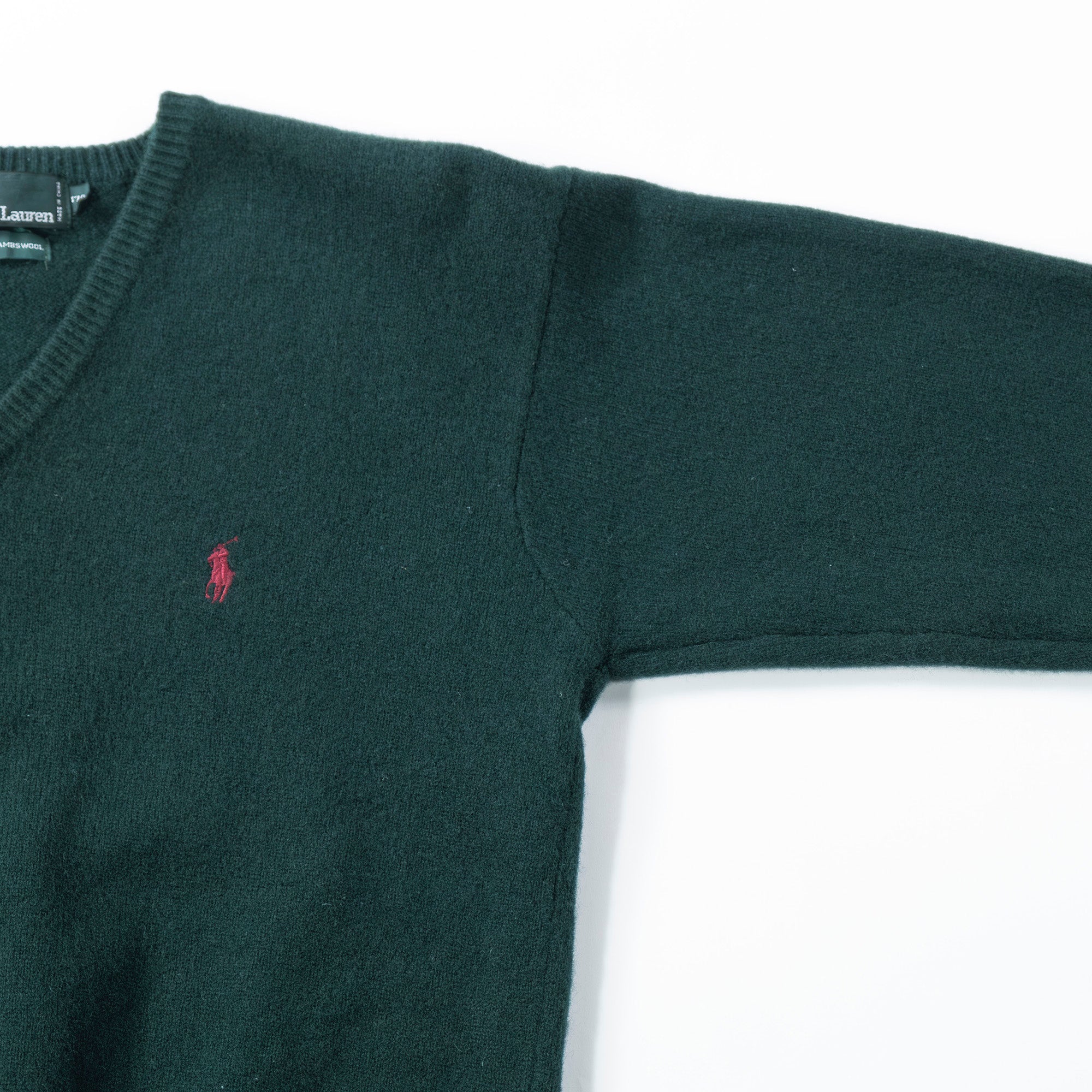 ラルフローレン Polo Ralph Lauren ラムウールニット グリーン セーター トップス ポニーロゴ