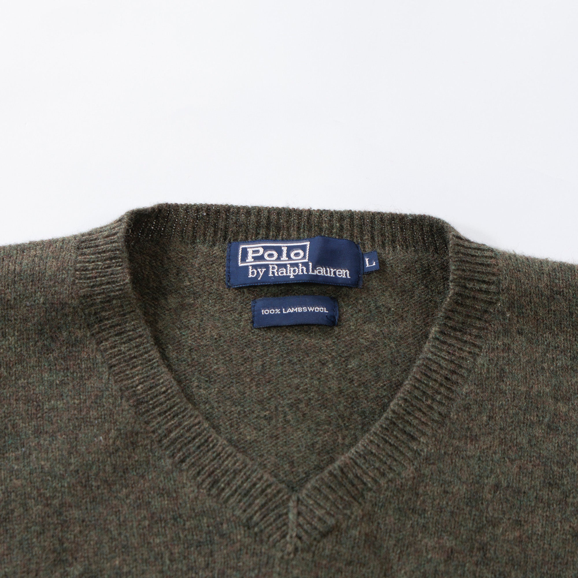 ラルフローレン Polo Ralph Lauren ラムウールニット カーキグリーン セーター トップス ポニーロゴ