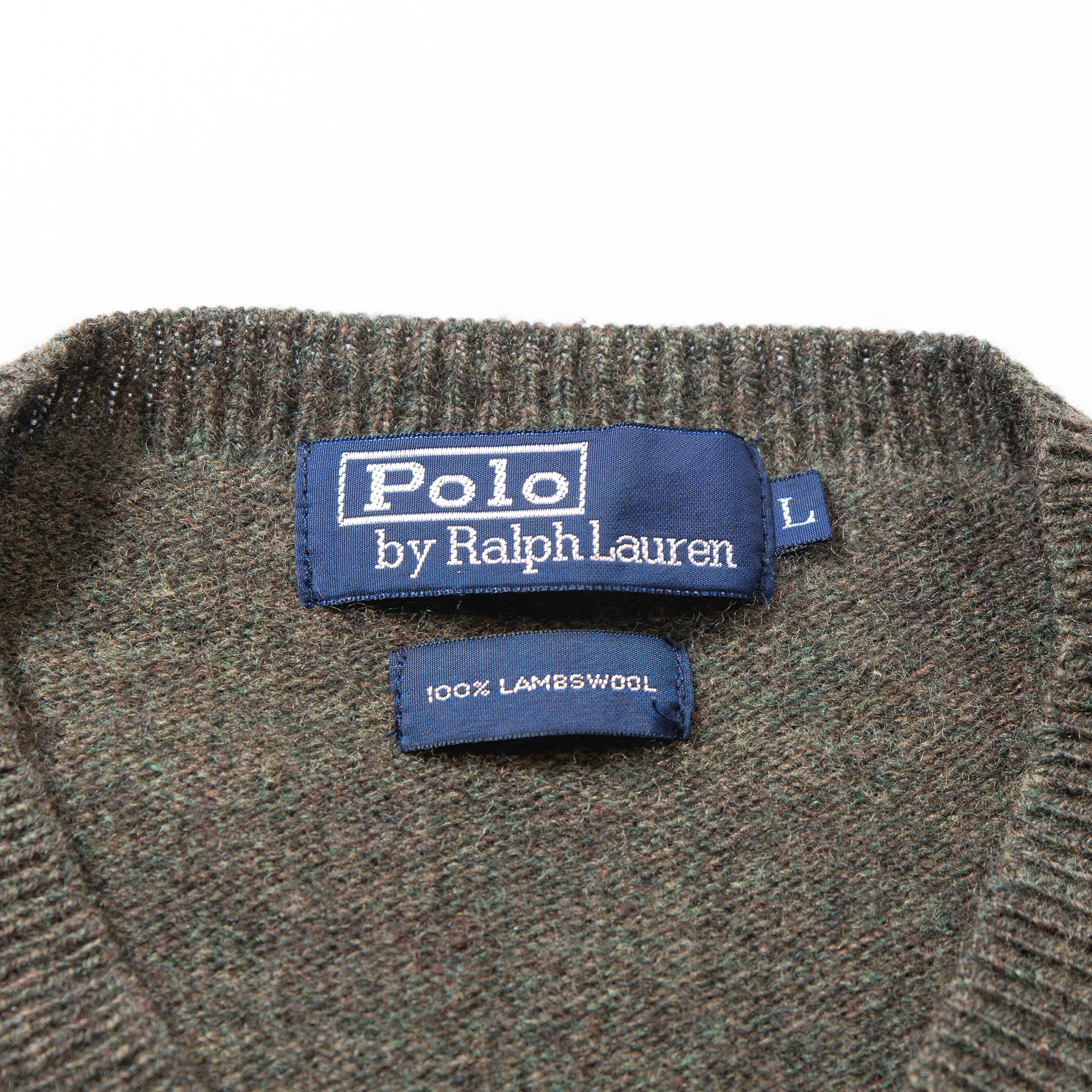 ラルフローレン Polo Ralph Lauren ラムウールニット カーキグリーン セーター トップス ポニーロゴ