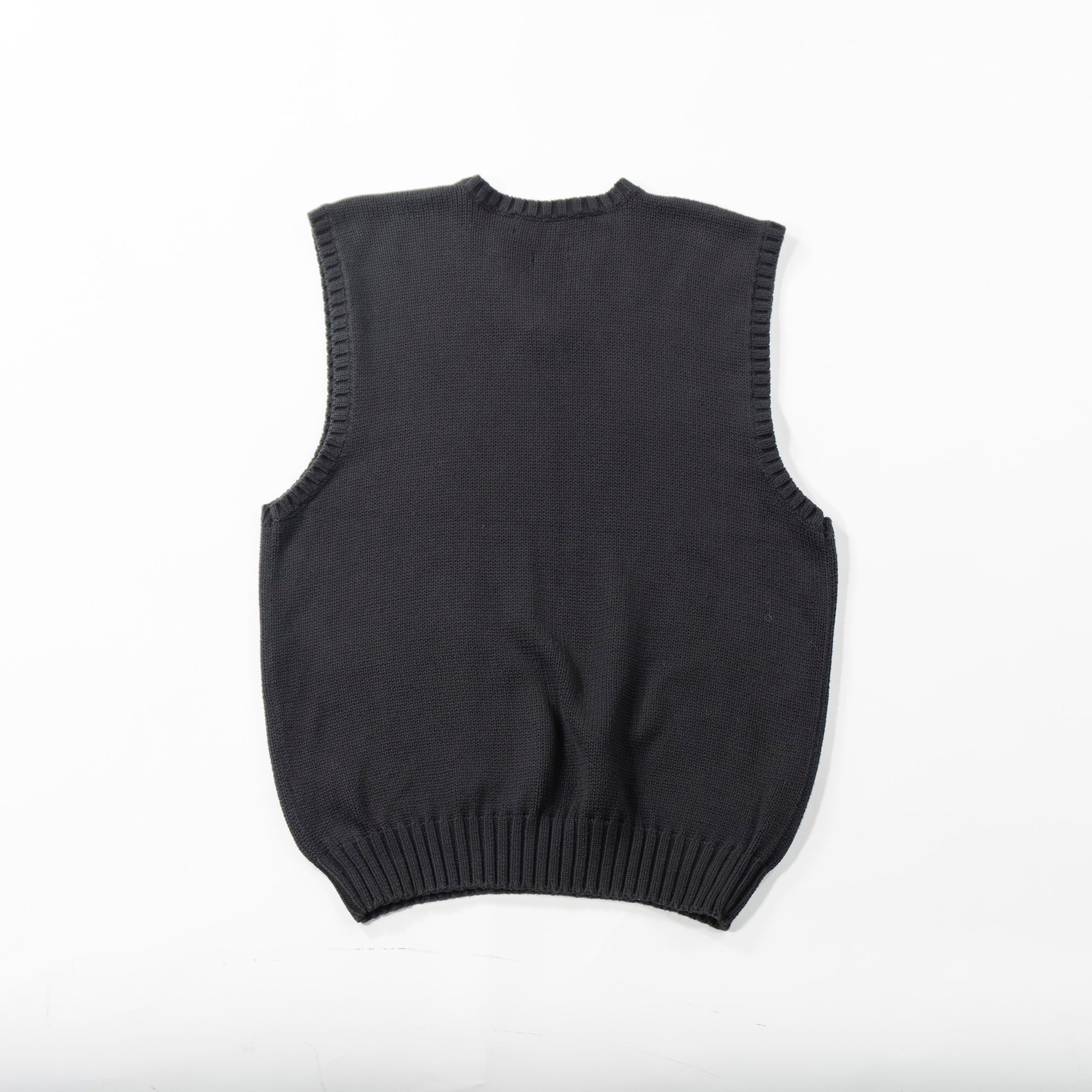 ラルフローレン Polo Ralph Lauren ニットベスト ブラック コットン100% セーター トップス ポニーロゴ