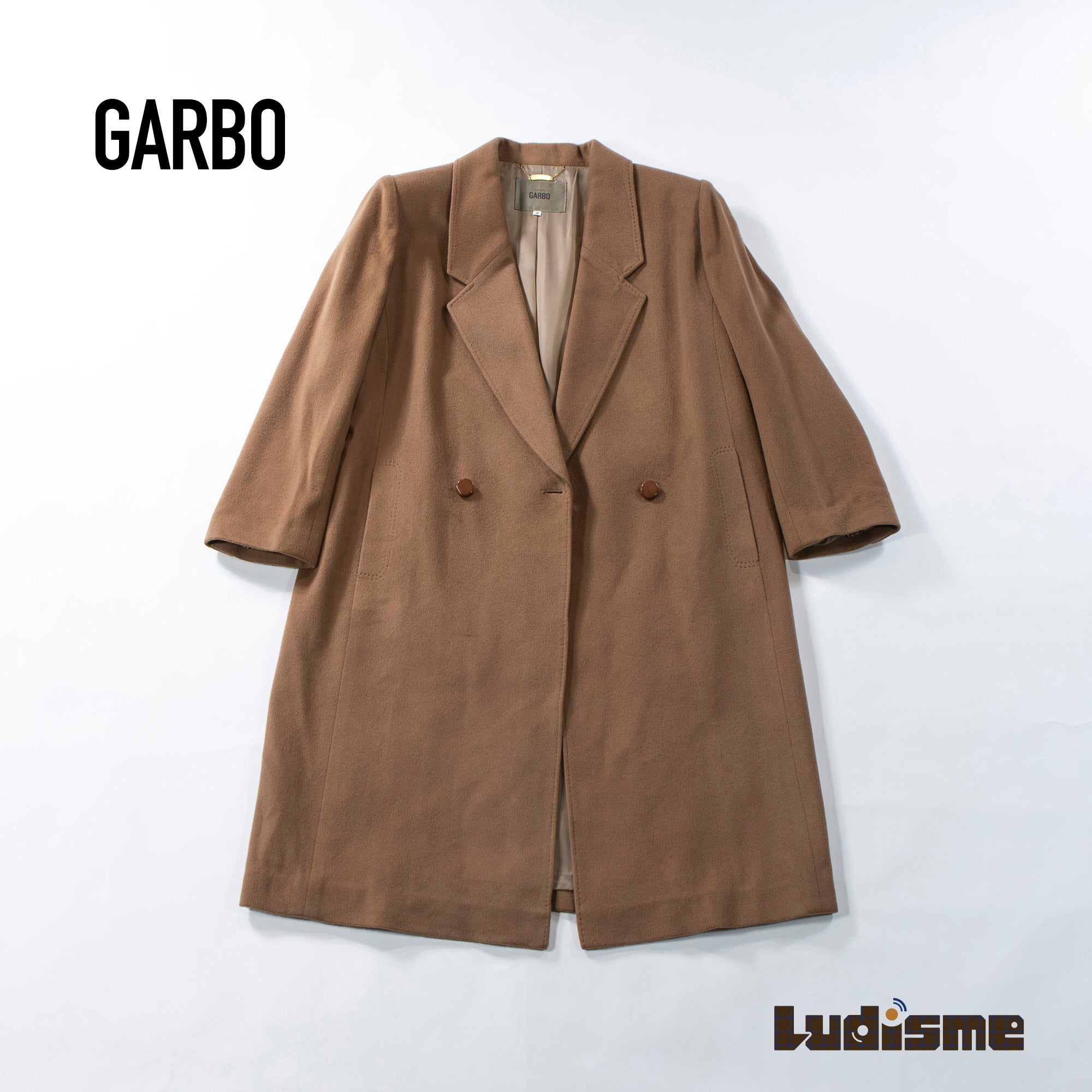 ガルボ GARBO ロングコート ベージュ カシミヤ100% チェスターコート イタリア製カシミヤ アウター