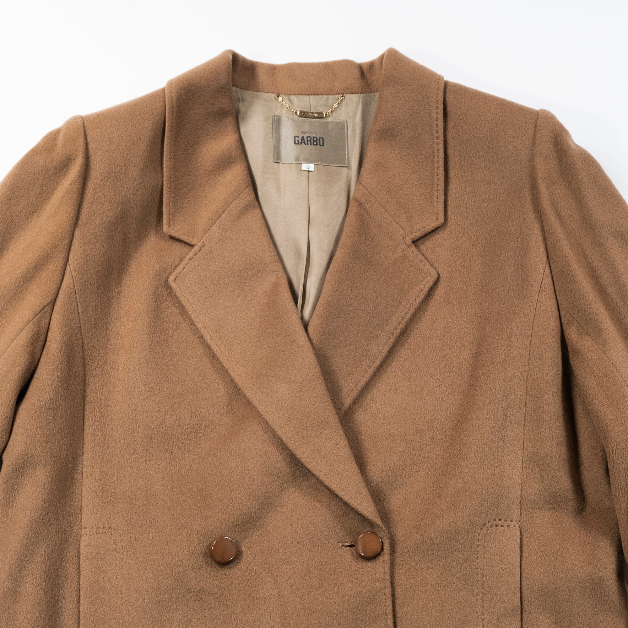 ガルボ GARBO ロングコート ベージュ カシミヤ100% チェスターコート イタリア製カシミヤ アウター