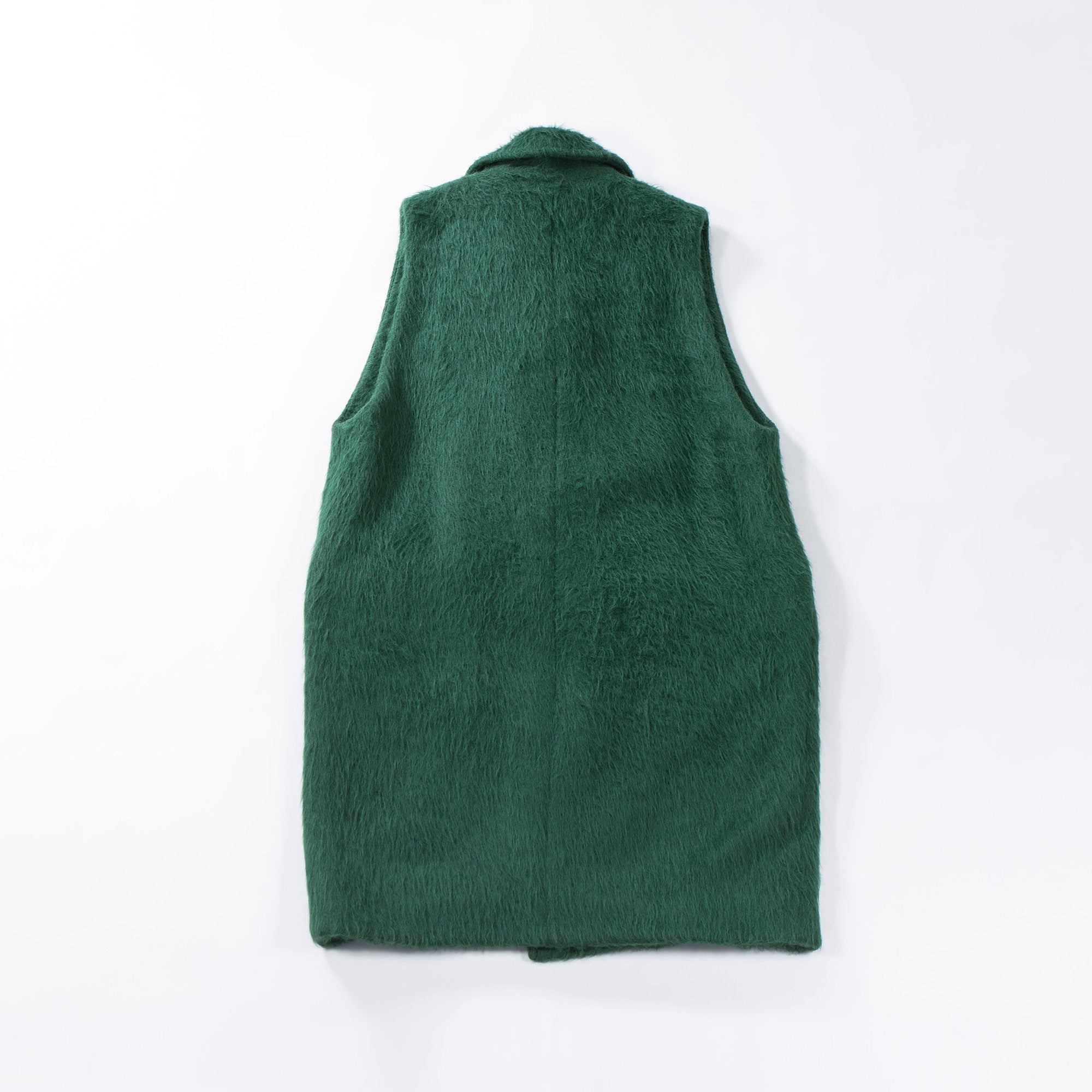 【古着】マルニ MARNI ジレコート アルパカ混 モヘア ロングコート ベスト アウター グリーン イタリア製 レディースファッション レディースアウター レディースコート【中古】「USED】