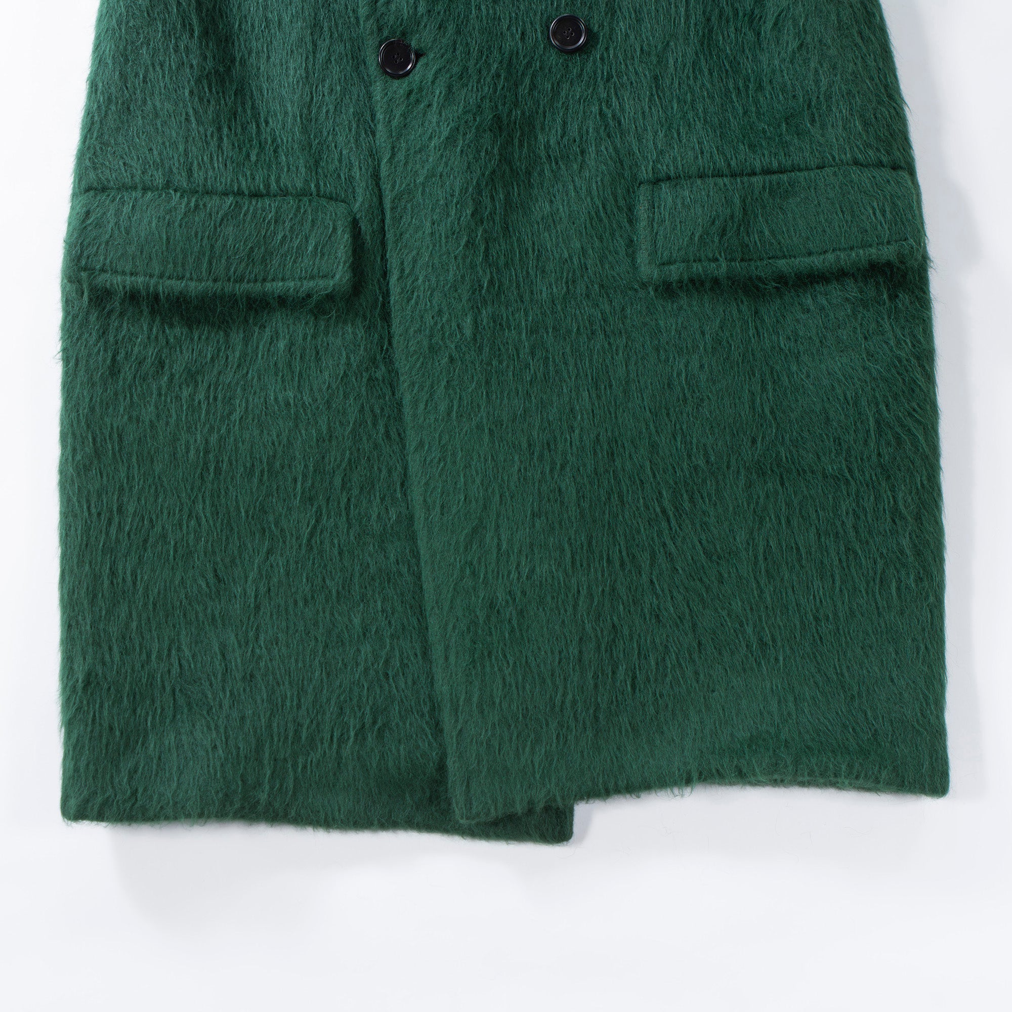 【古着】マルニ MARNI ジレコート アルパカ混 モヘア ロングコート ベスト アウター グリーン イタリア製 レディースファッション レディースアウター レディースコート【中古】「USED】