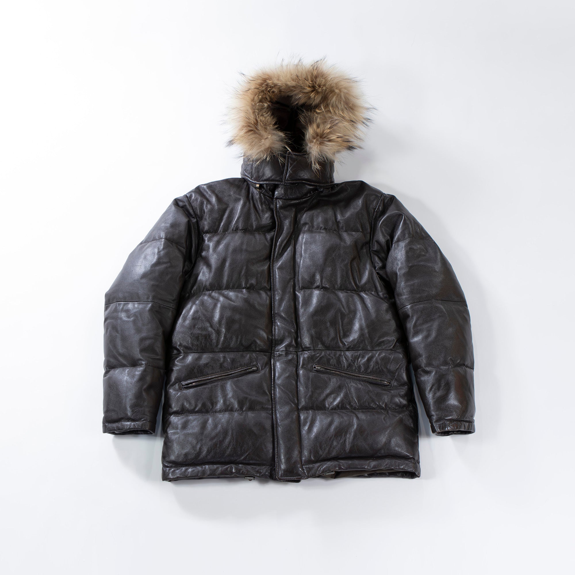 Paul Smith ポールスミス レザーダウンジャケット PS Paul Smith ピーエスポールスミス 羊革 シープスキン アウター