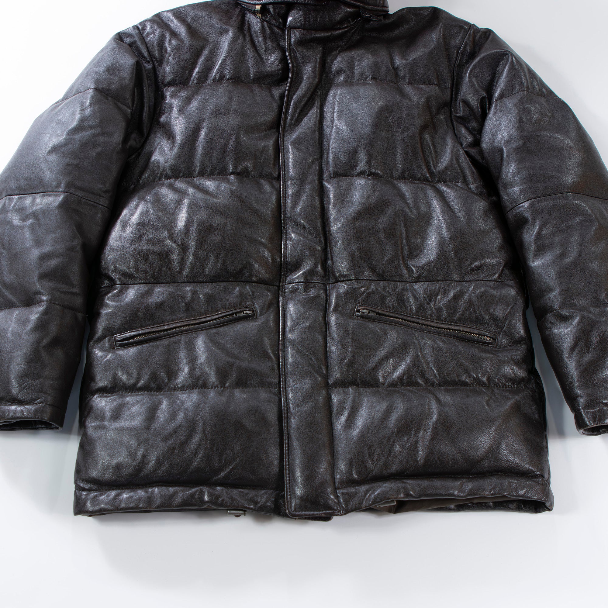 Paul Smith ポールスミス レザーダウンジャケット PS Paul Smith ピーエスポールスミス 羊革 シープスキン アウター