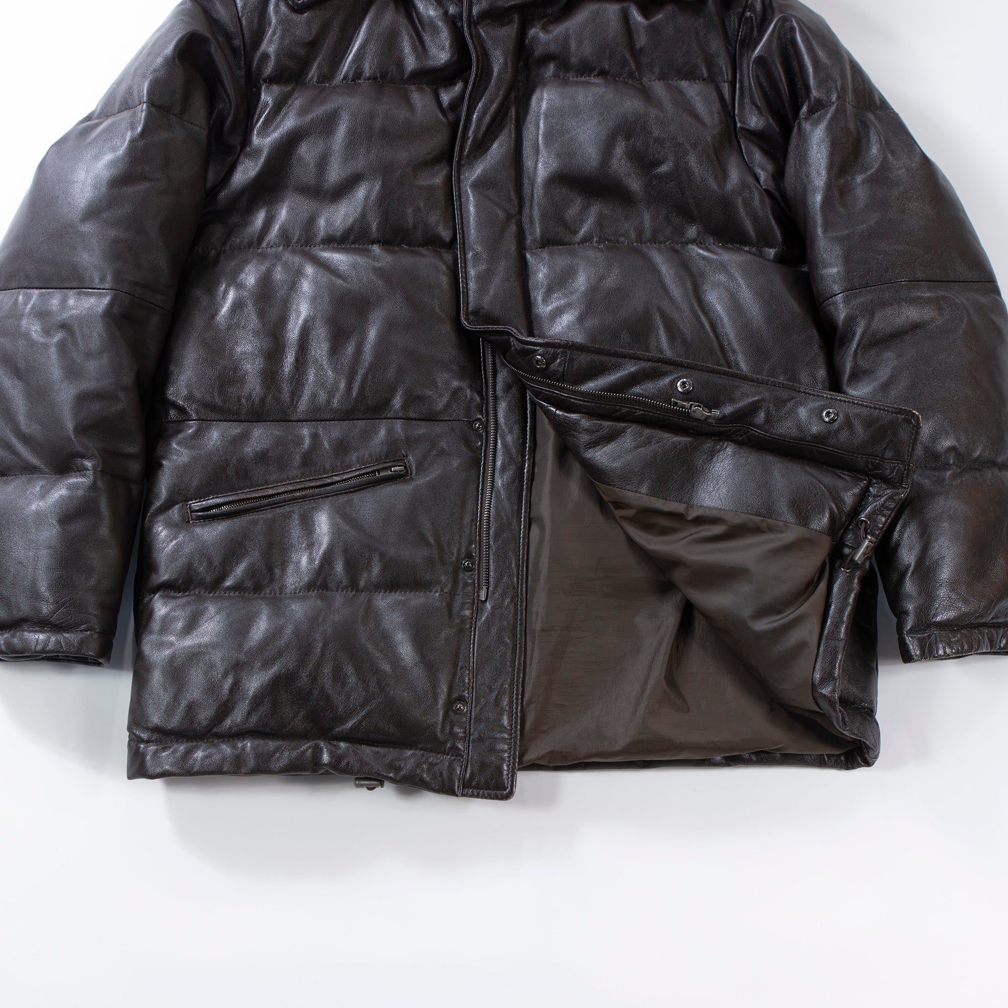 Paul Smith ポールスミス レザーダウンジャケット PS Paul Smith ピーエスポールスミス 羊革 シープスキン アウター
