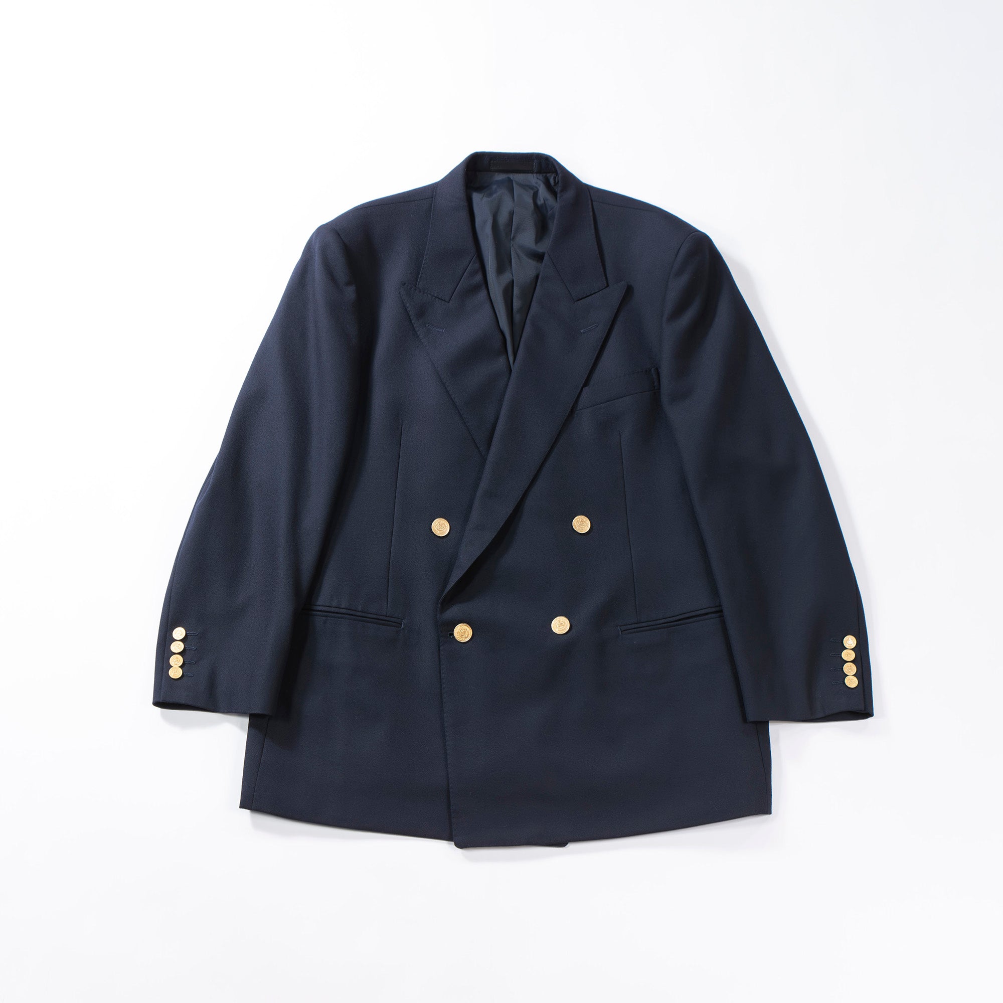 ◆Beautiful item◆BURBERRY suit set up, navy, Tasmanian wool, double-breasted, gold buttons, Burberrys, navy blazer