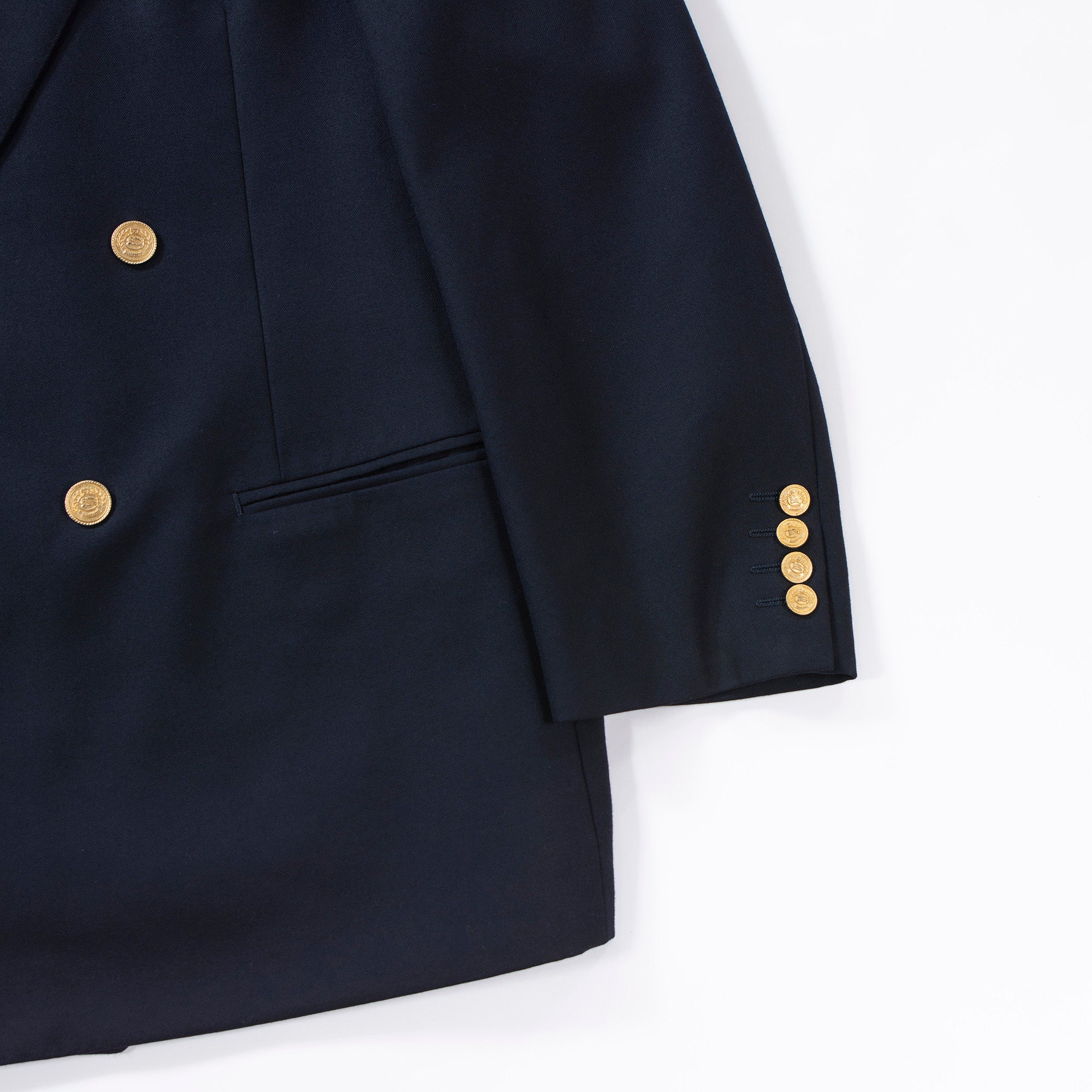 ◆Beautiful item◆BURBERRY suit set up, navy, Tasmanian wool, double-breasted, gold buttons, Burberrys, navy blazer